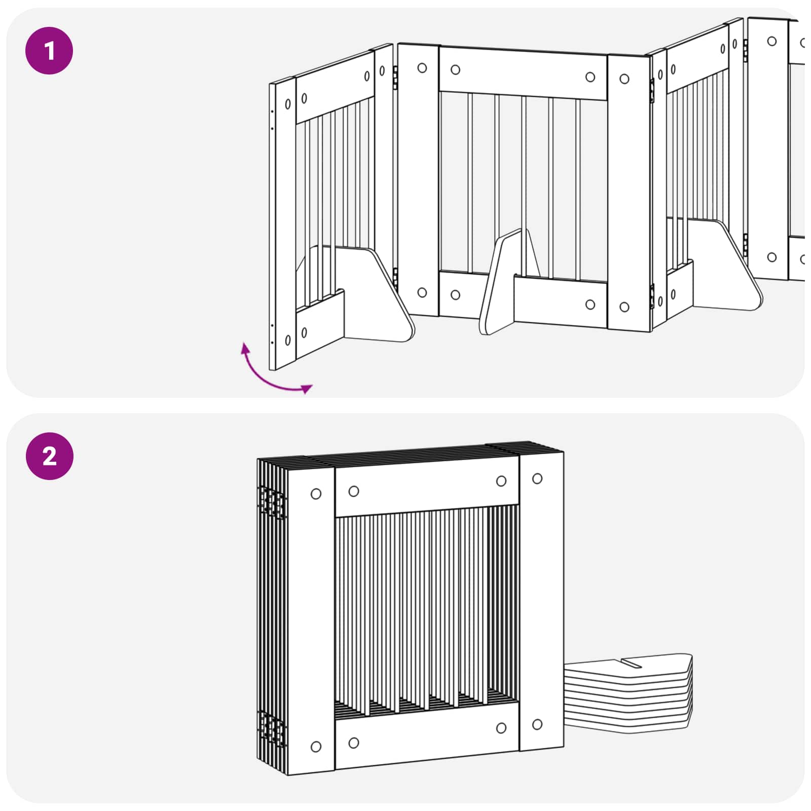 Vrata za pse s postoljem 8 pcs Dimljeni hrast 60 x 60 cm