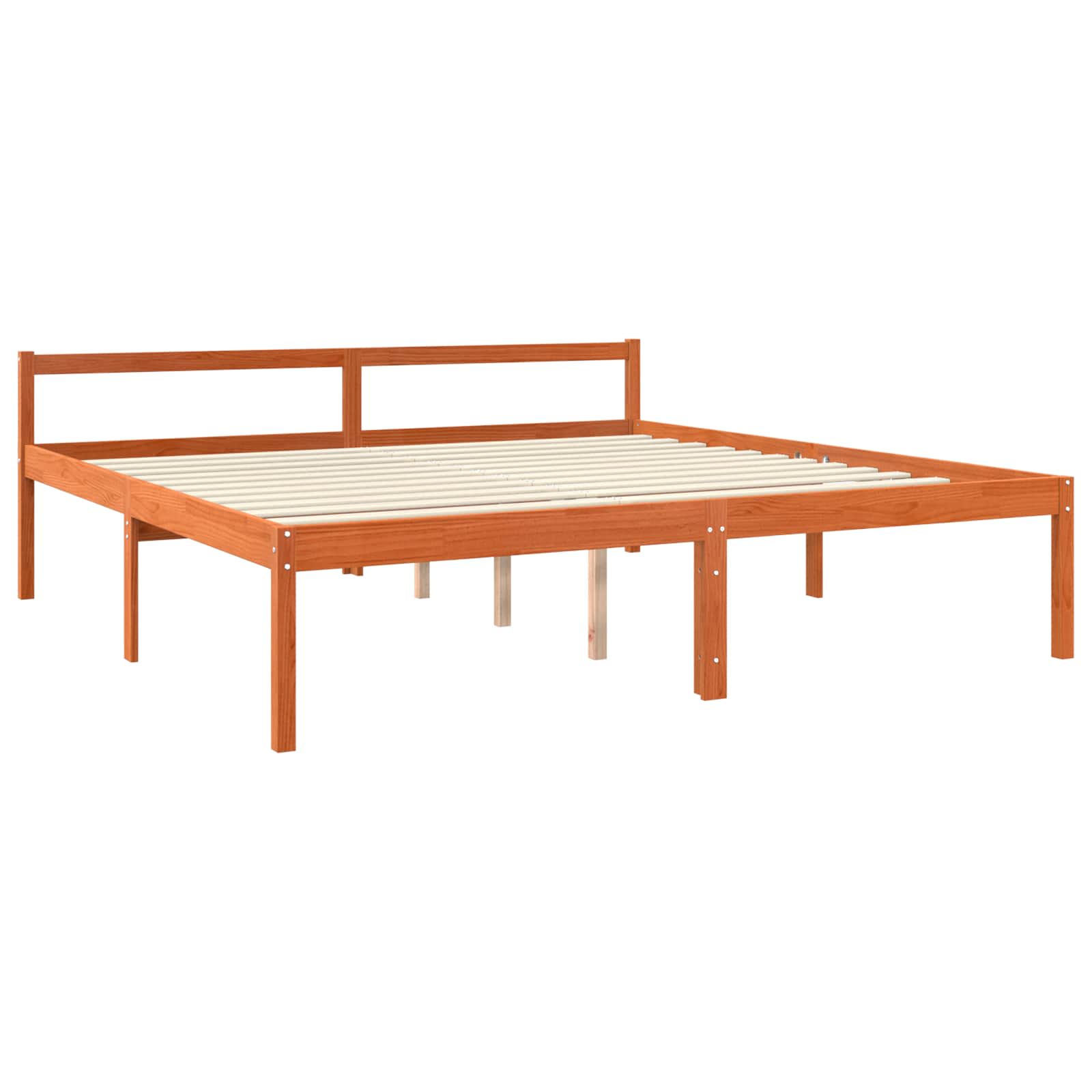 Krevetna konstrukcija s uzglavljem Vosak smeđa 200 x 200 cm