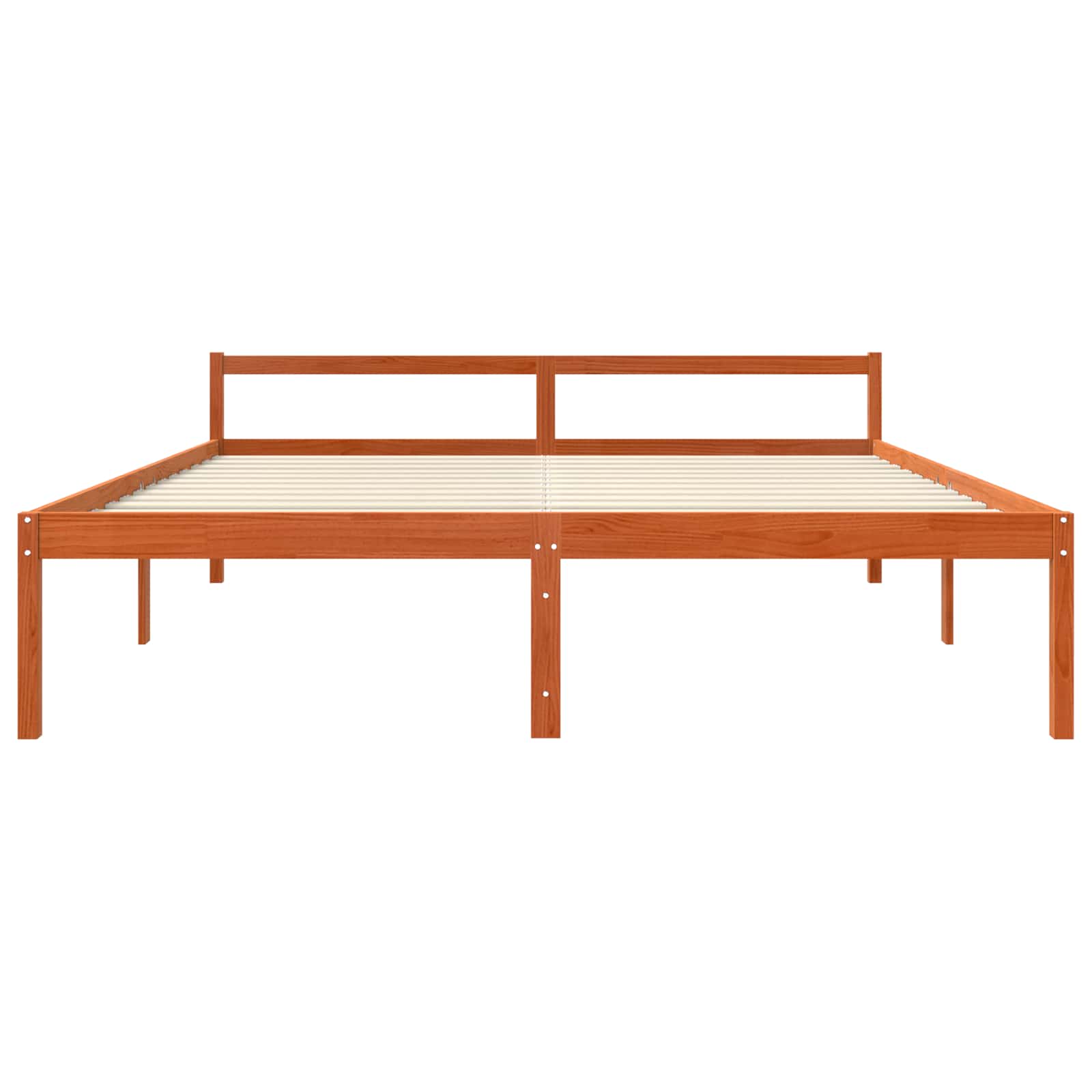 Krevetna konstrukcija s uzglavljem Vosak smeđa 200 x 200 cm