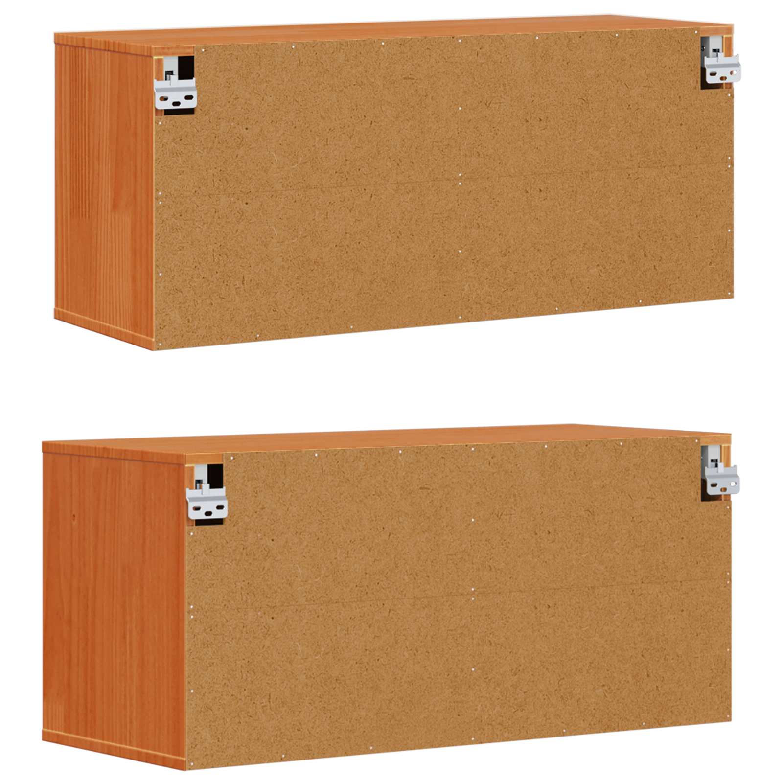 Ormar za Zid s policom Zidne 2 pcs Vosak smeđa 80 x 30 x 35 cm