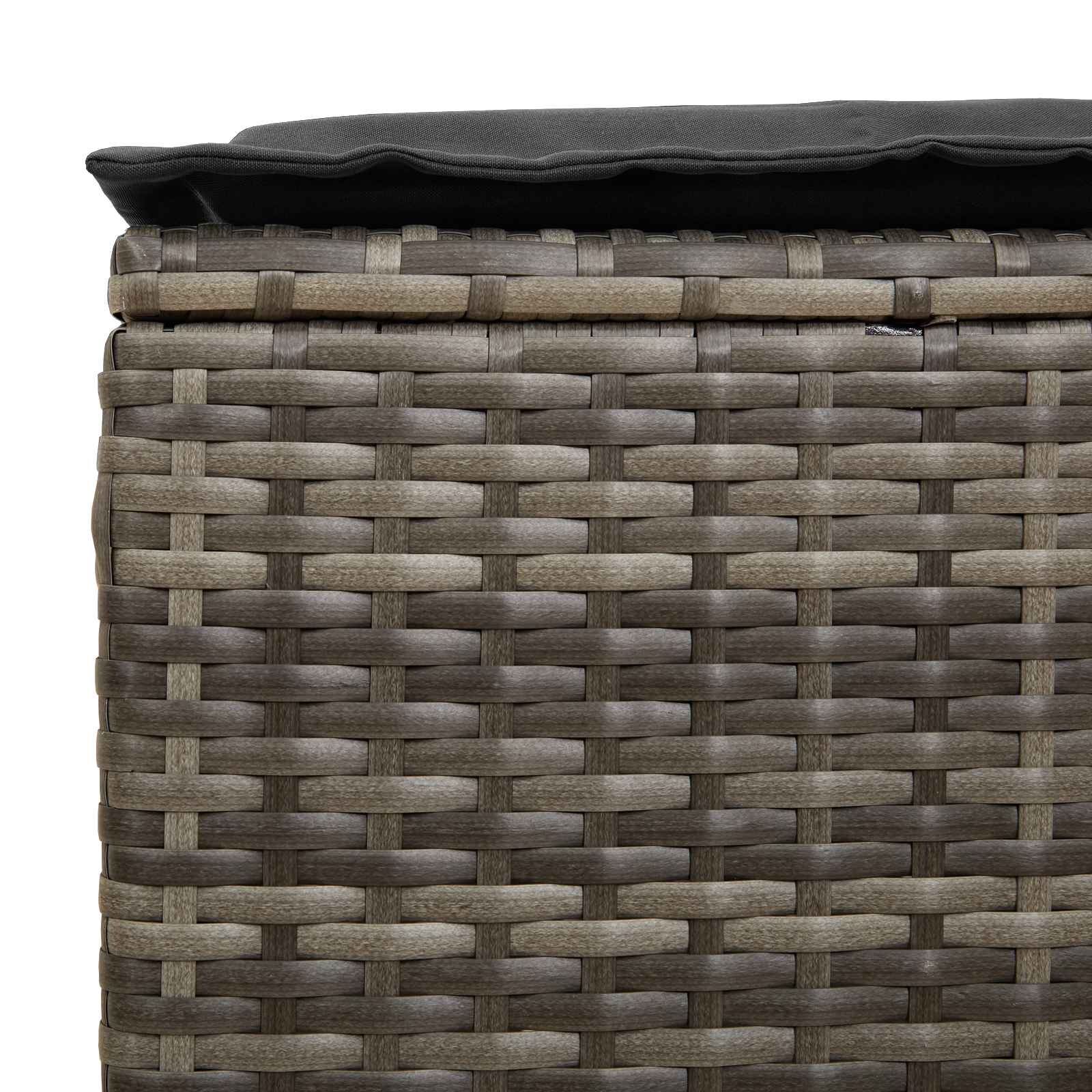Vrtni otoman 2 Komad Siva i tamno siva 38 x 38 x 45 cm PE ratan