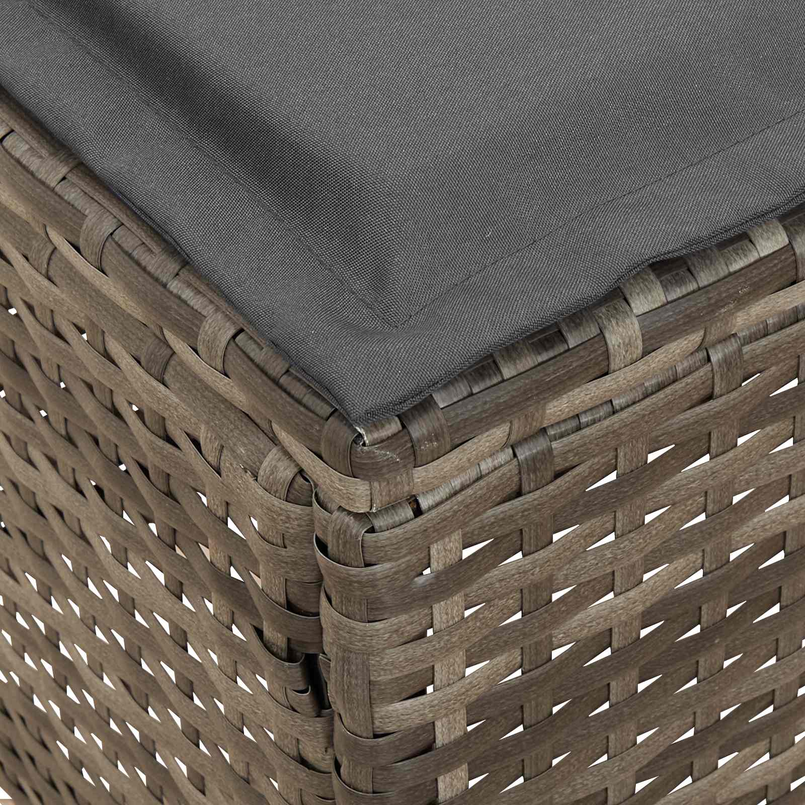 Vrtni otoman 2 Komad Siva i tamno siva 38 x 38 x 45 cm PE ratan