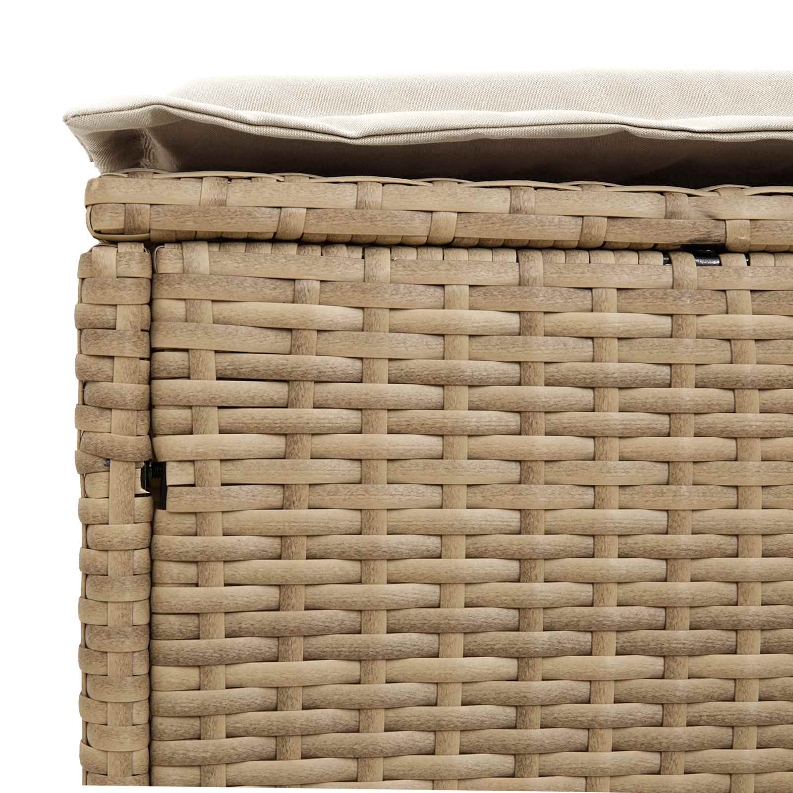 Vrtni otoman 2 Komad Bež i krema 38 x 38 x 45 cm PE ratan