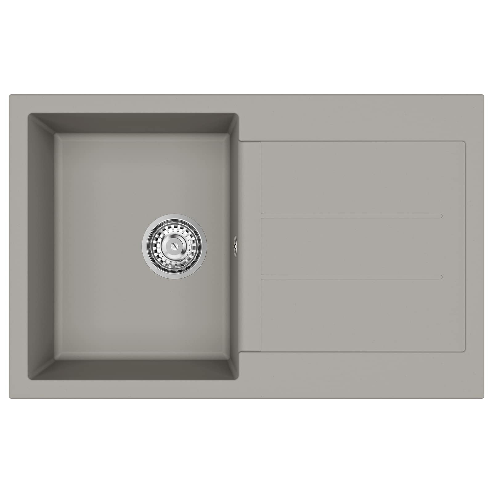 Umivaonik Siva 780 x 500 mm 80% kvarc i 20% smola