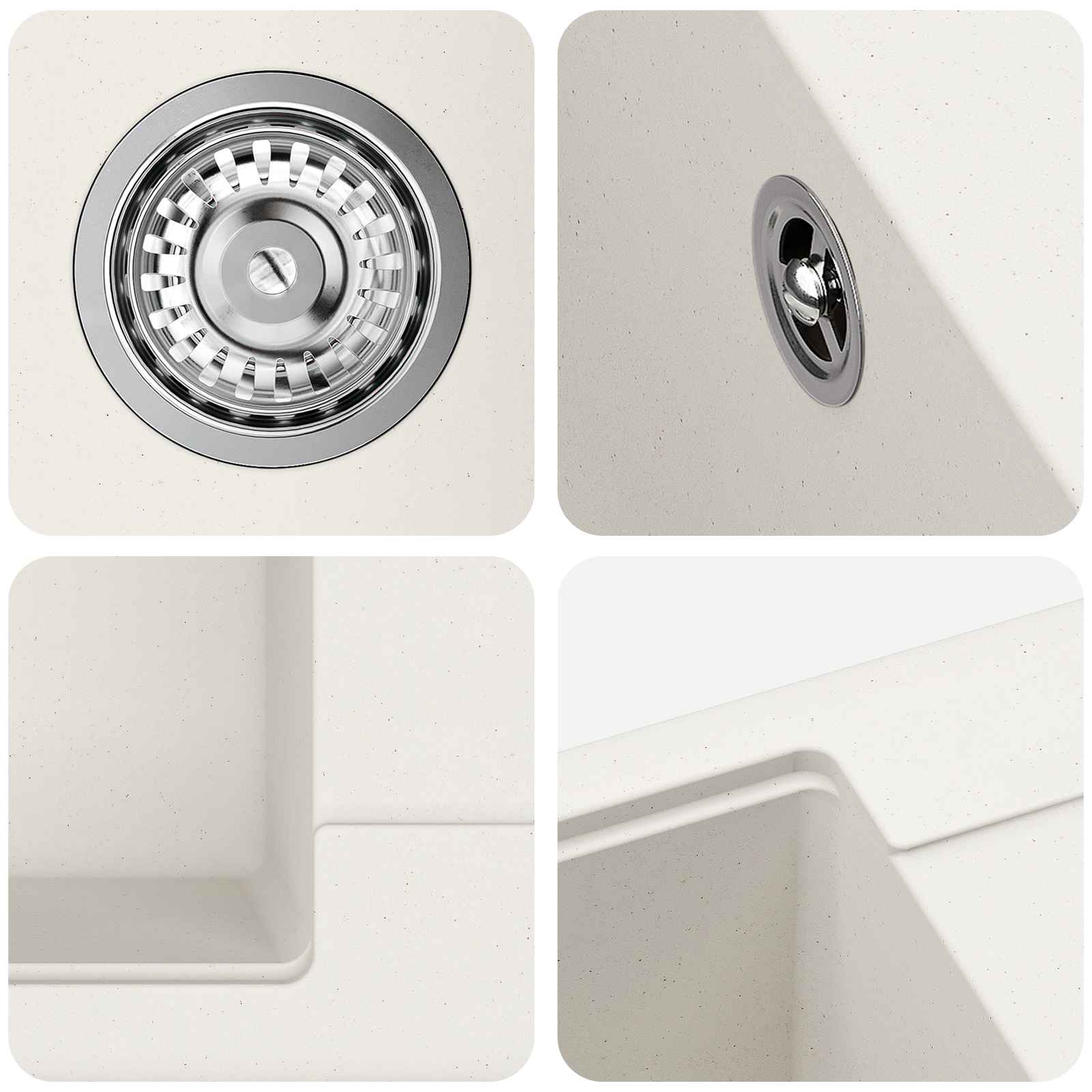 Umivaonik Bijelo 670 x 460 mm 80% kvarc i 20% smola
