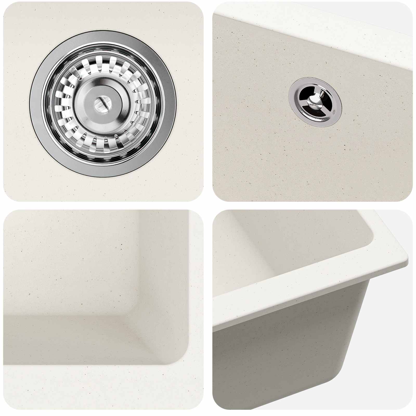 Umivaonik Bijelo 370 x 460 mm 80% kvarc i 20% smola