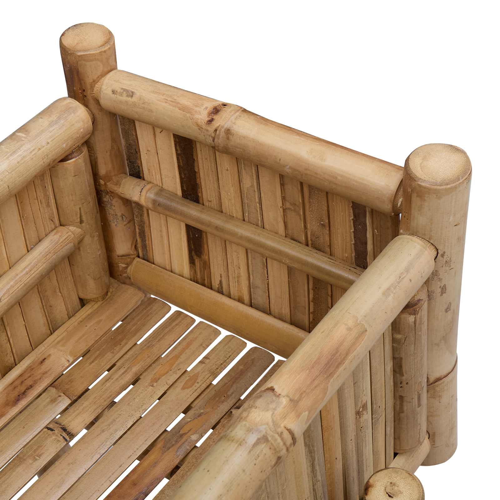 Vrtni saksija s držačem Prirodna 100 x 38 x 74 cm Bambus