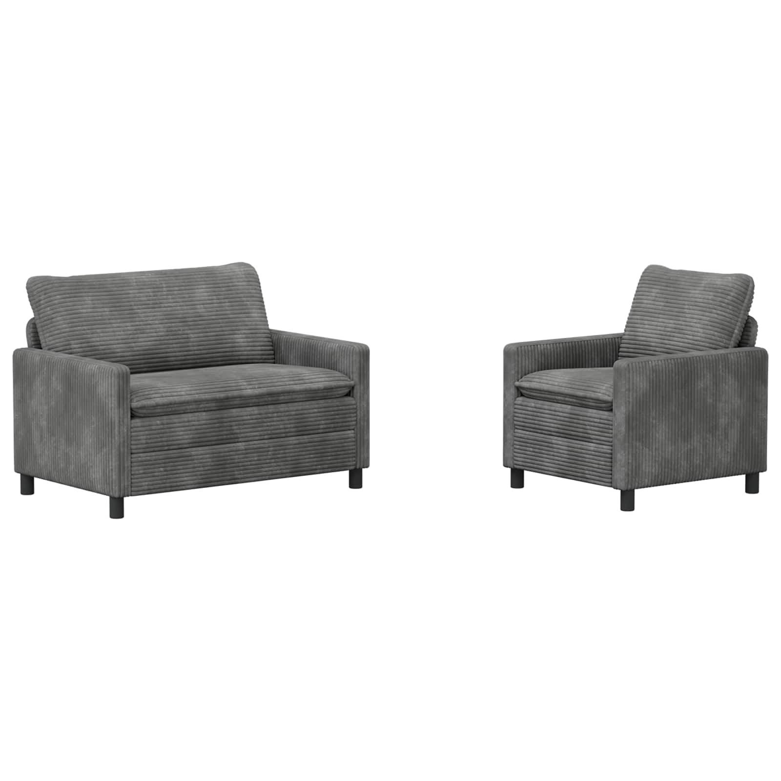 Set sofe 2 pcs Svjetlosiva Poliester