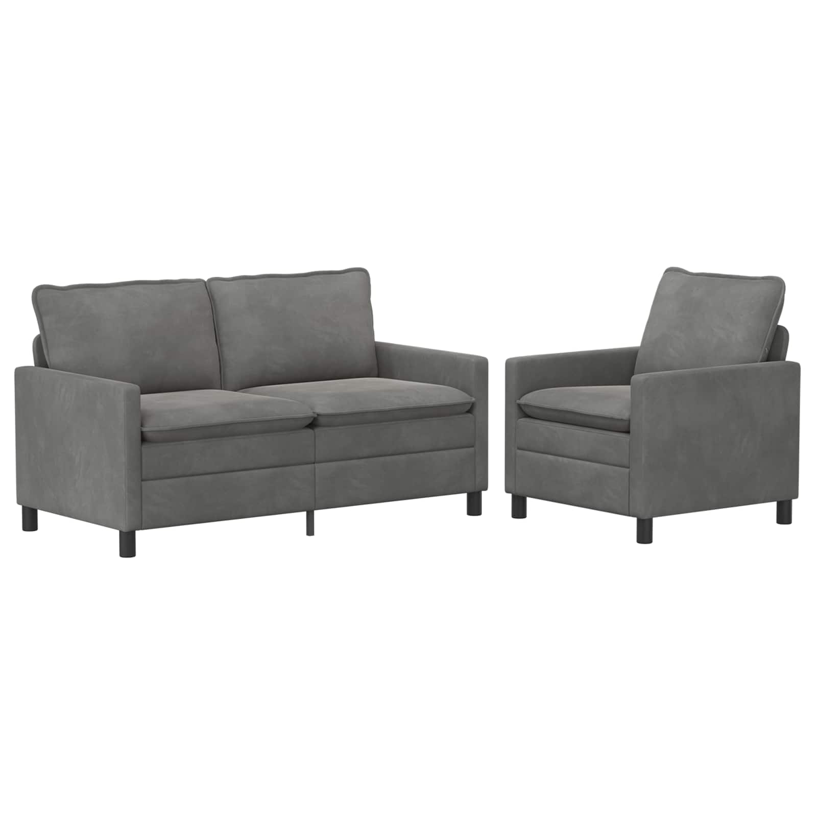 Set sofe 2 pcs Tamnosiva Baršun