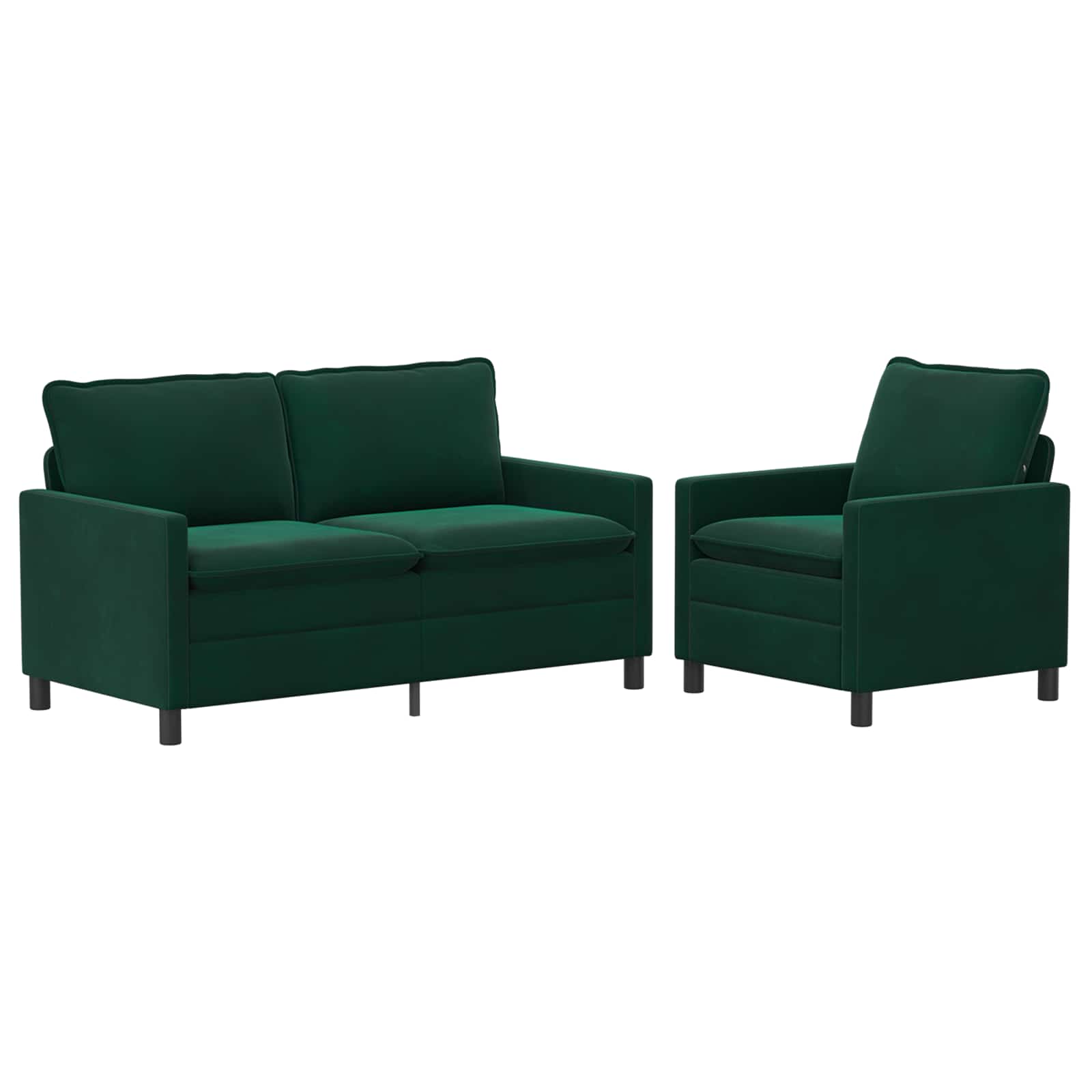 Set sofe 2 pcs Tamnozelena Baršun