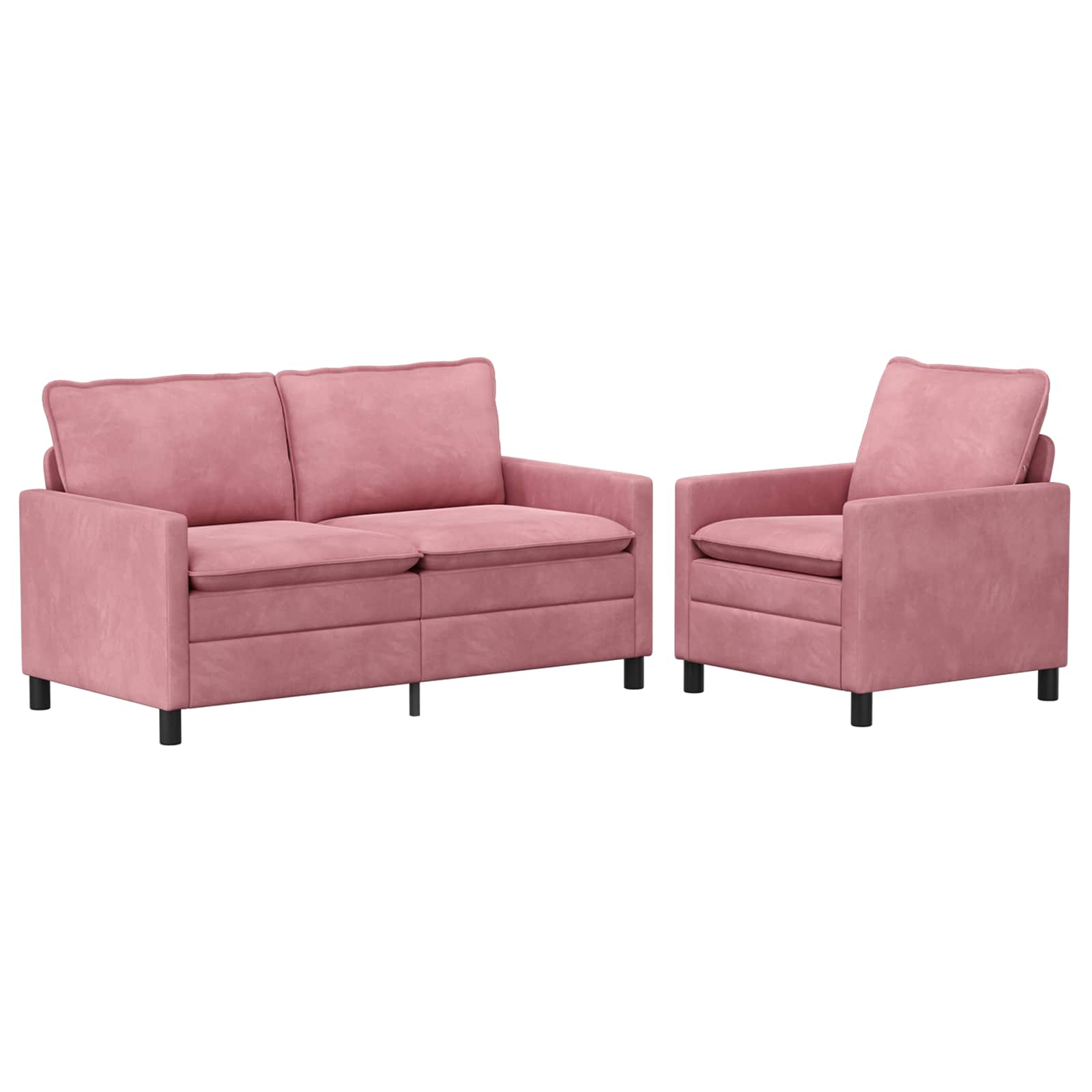Set sofe 2 pcs Ružičasta Baršun