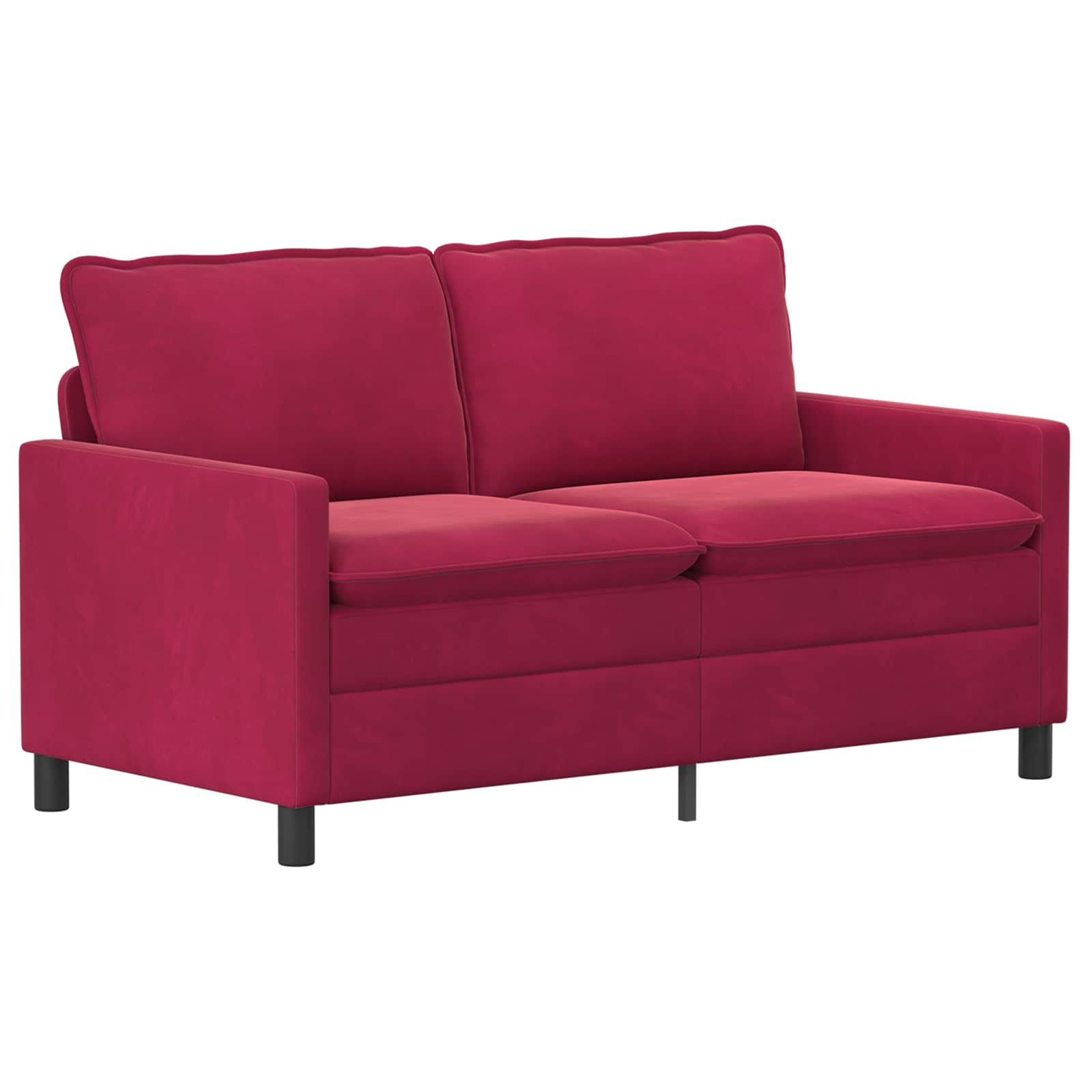 Set sofe 2 pcs Vinska crvena Baršun