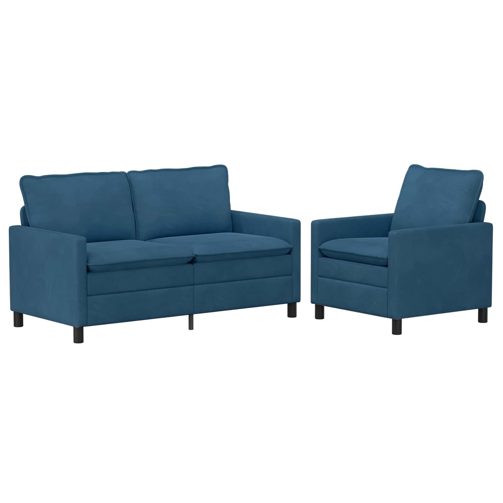 Set sofe 2 pcs Plava Baršun