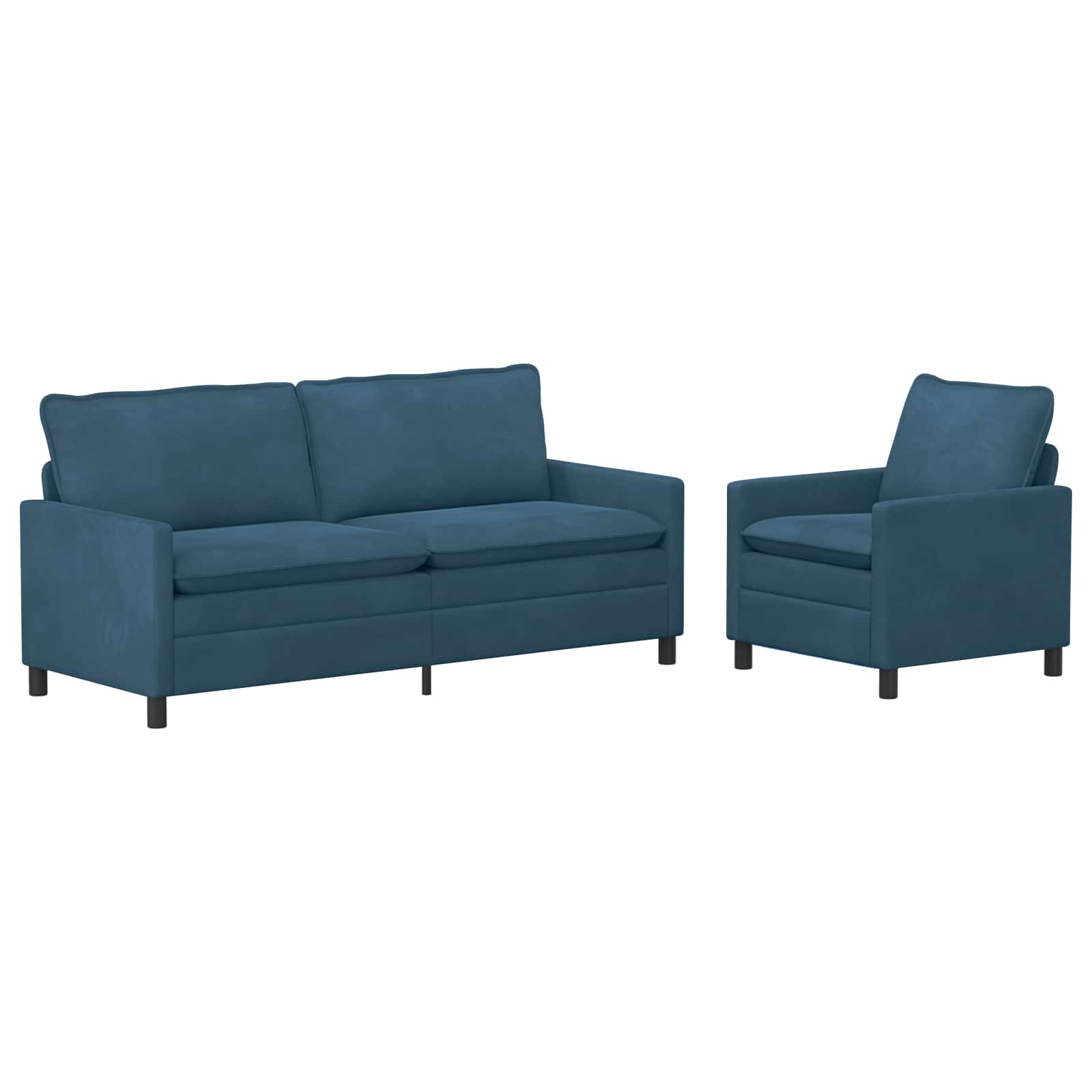 Set sofe 2 pcs Plava Baršun