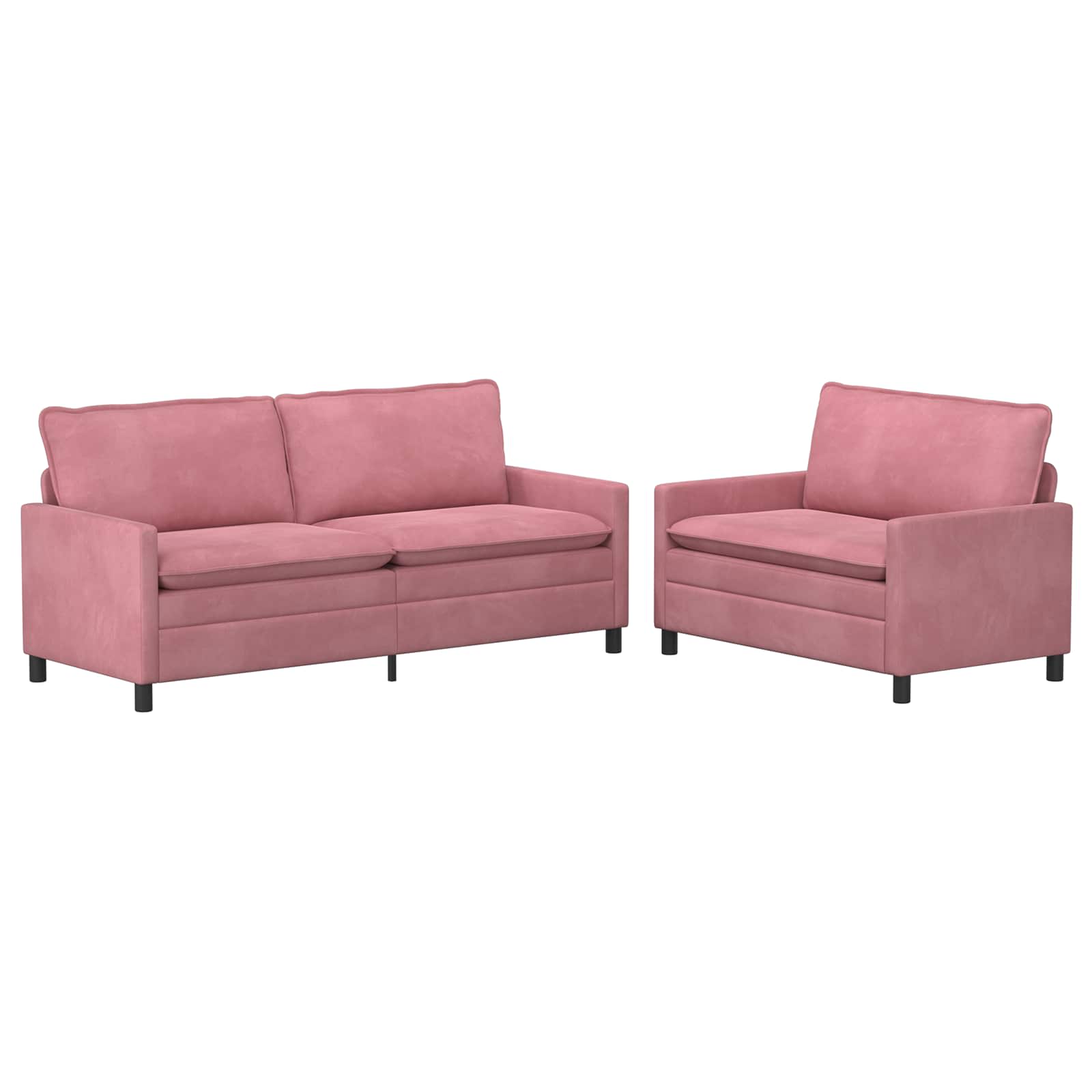 Set sofe 2 pcs Ružičasta Baršun