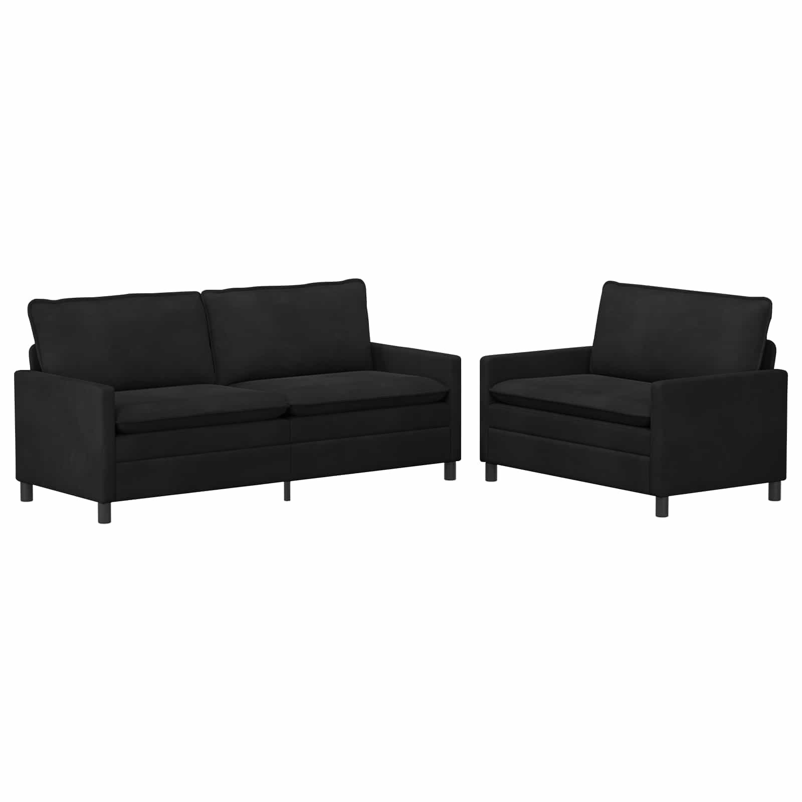 Set sofe 2 pcs Crna Baršun