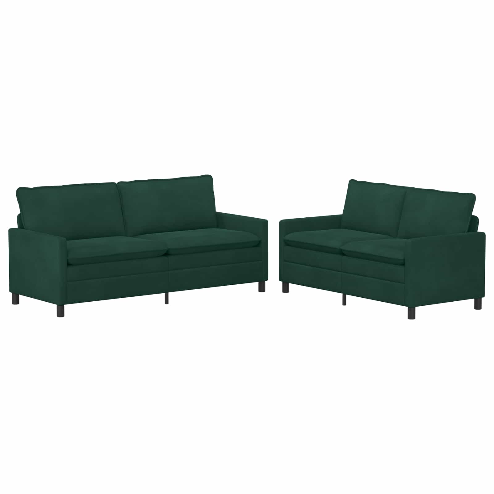Set sofe 2 pcs Tamnozelena Baršun