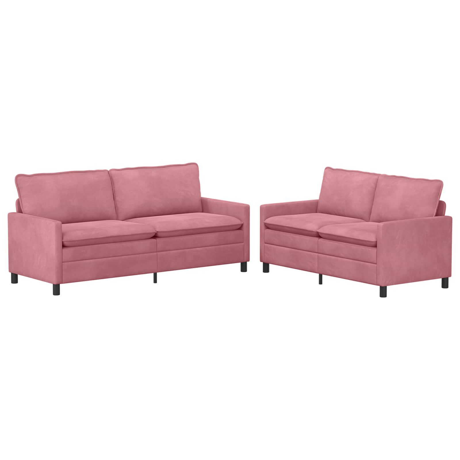 Set sofe 2 pcs Ružičasta Baršun