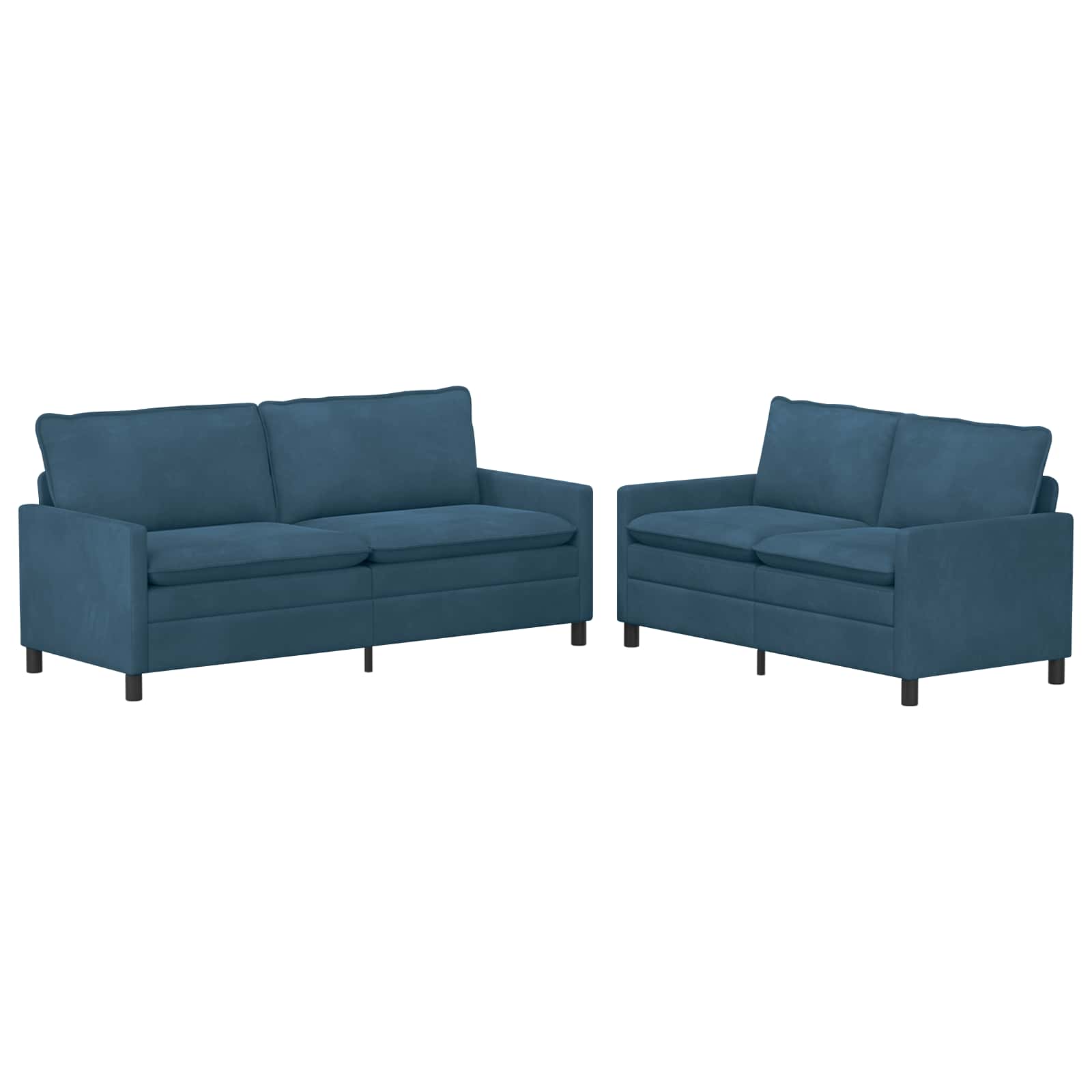Set sofe 2 pcs Plava Baršun