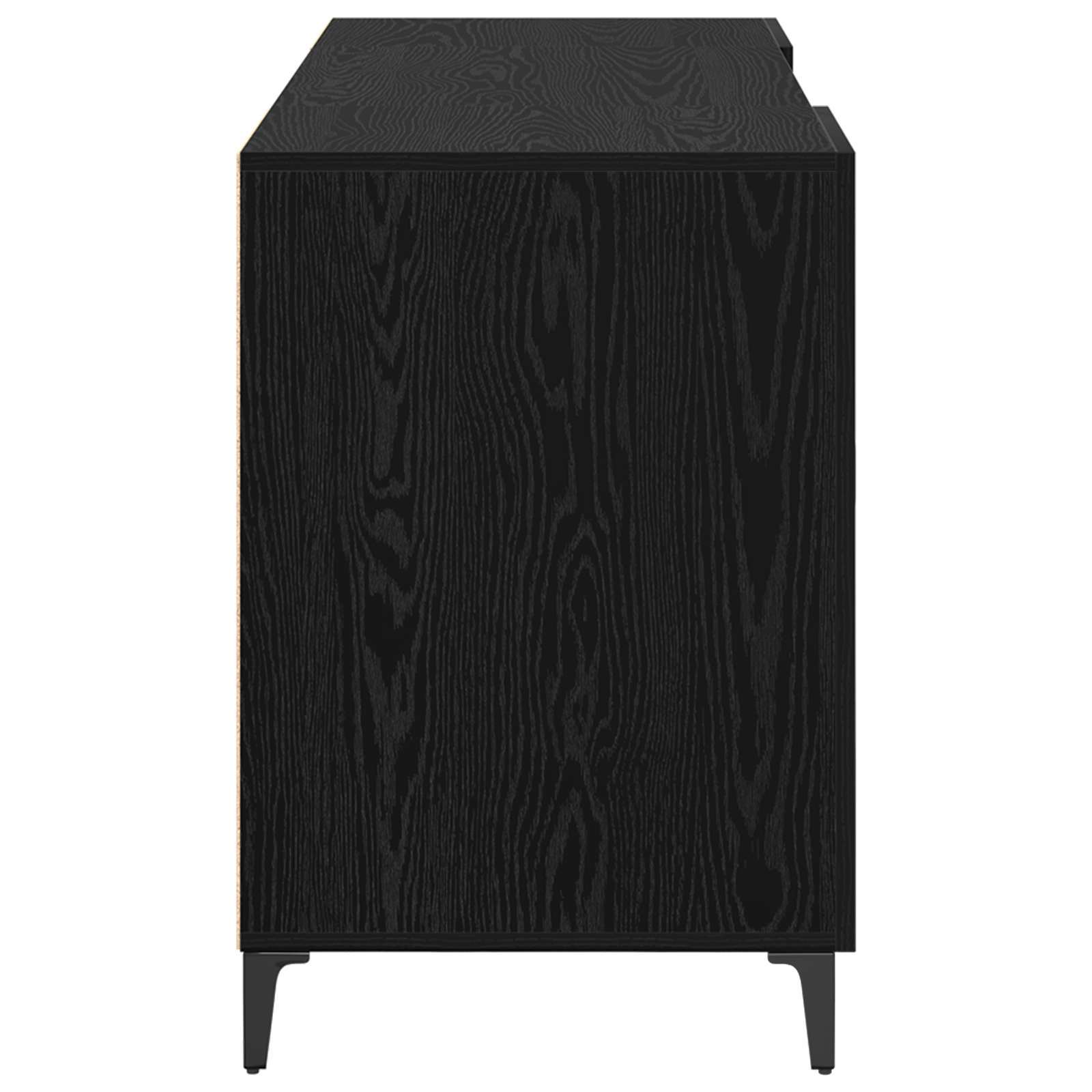 Stol s pohranom Crni hrast 140 x 50 x 75 cm Konstruirano drvo