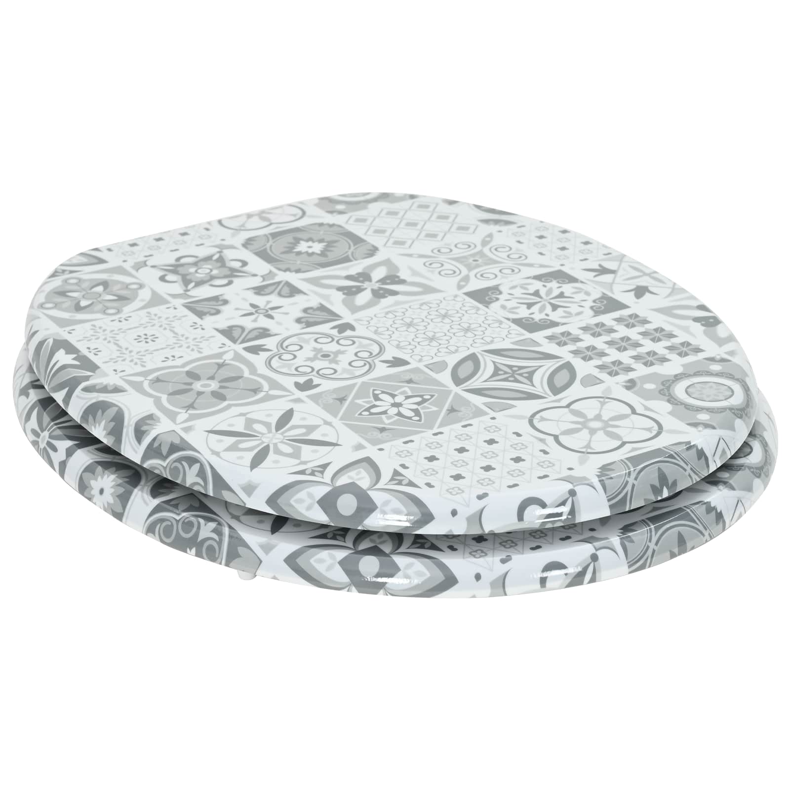 Toaletna sjedala s mekim zatvaranjem Sivi 44 x 38 cm MDF ploča