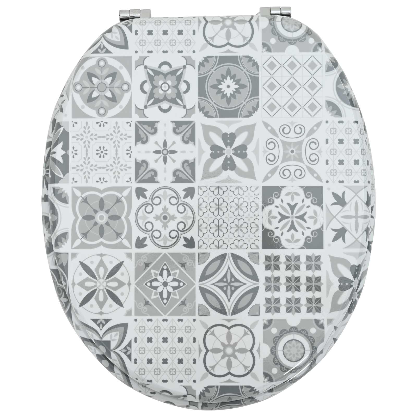 Toaletna sjedala s mekim zatvaranjem Sivi 44 x 38 cm MDF ploča