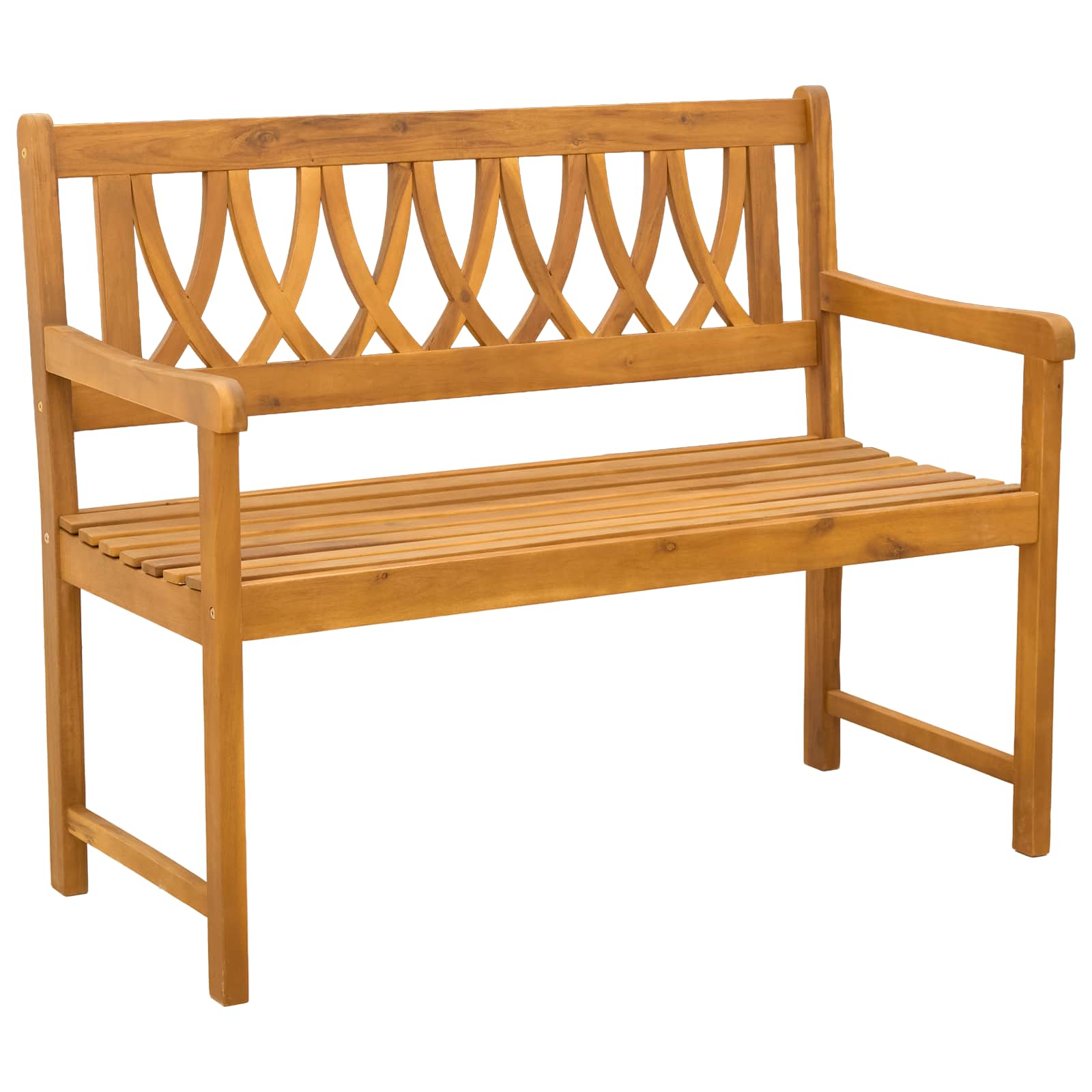 Vanjska klupa Prirodna 110 x 55,5 x 90 cm Čvrsto drvo akacije