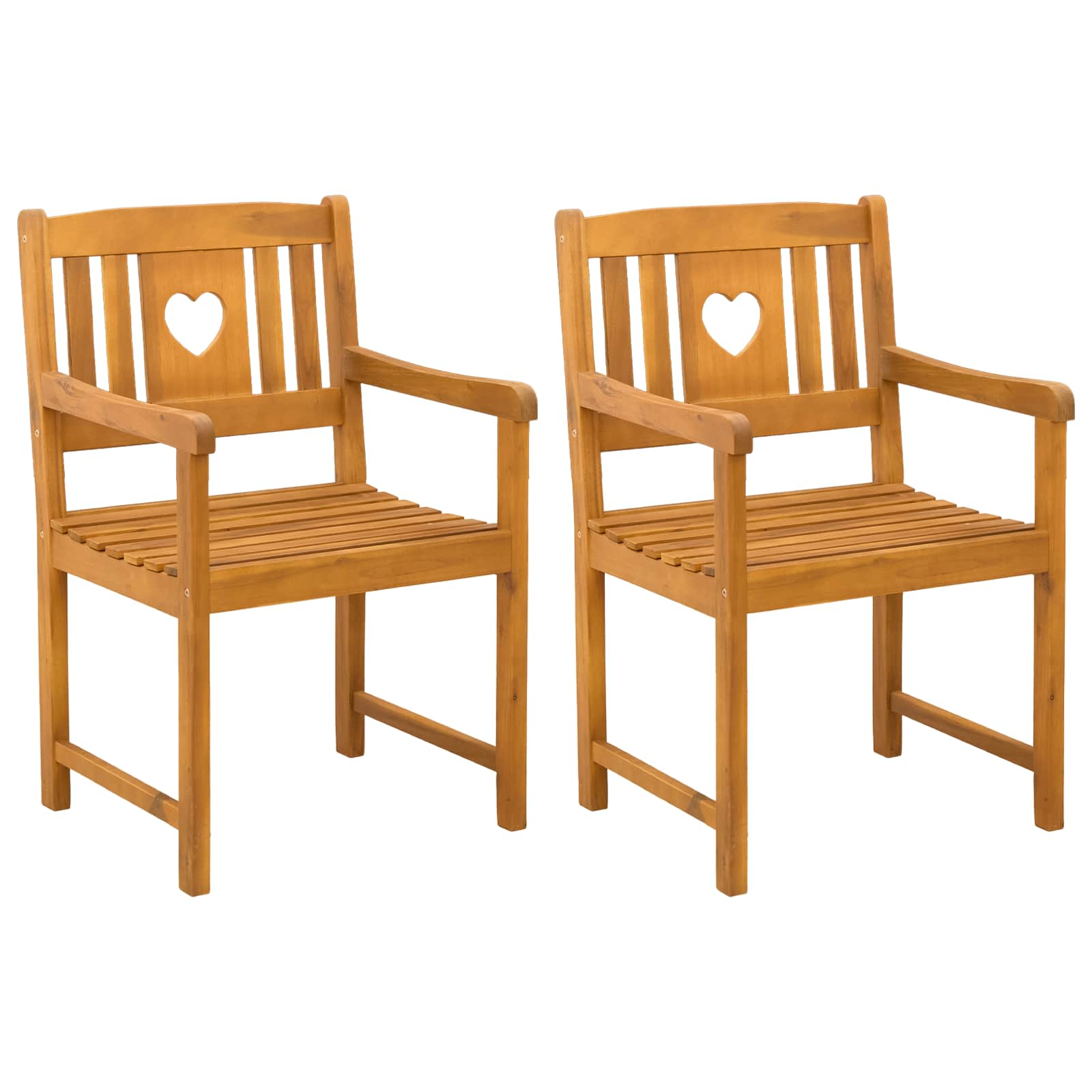 Vanjska klupa 2 pcs Prirodna 56 x 55,5 x 90 cm