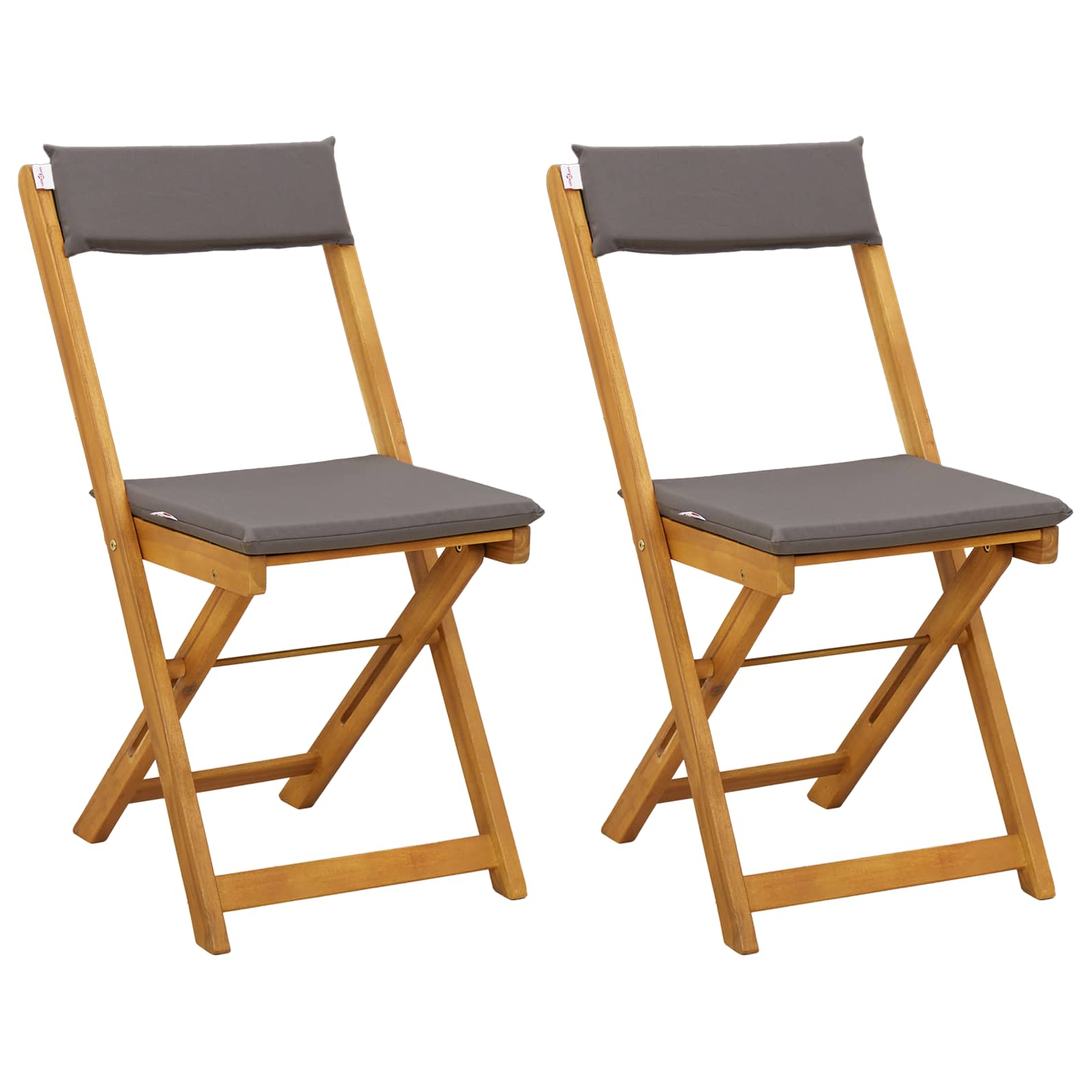 Vanjske bistro stolice 2 pcs Tamno siva 40 x 53 x 80 cm
