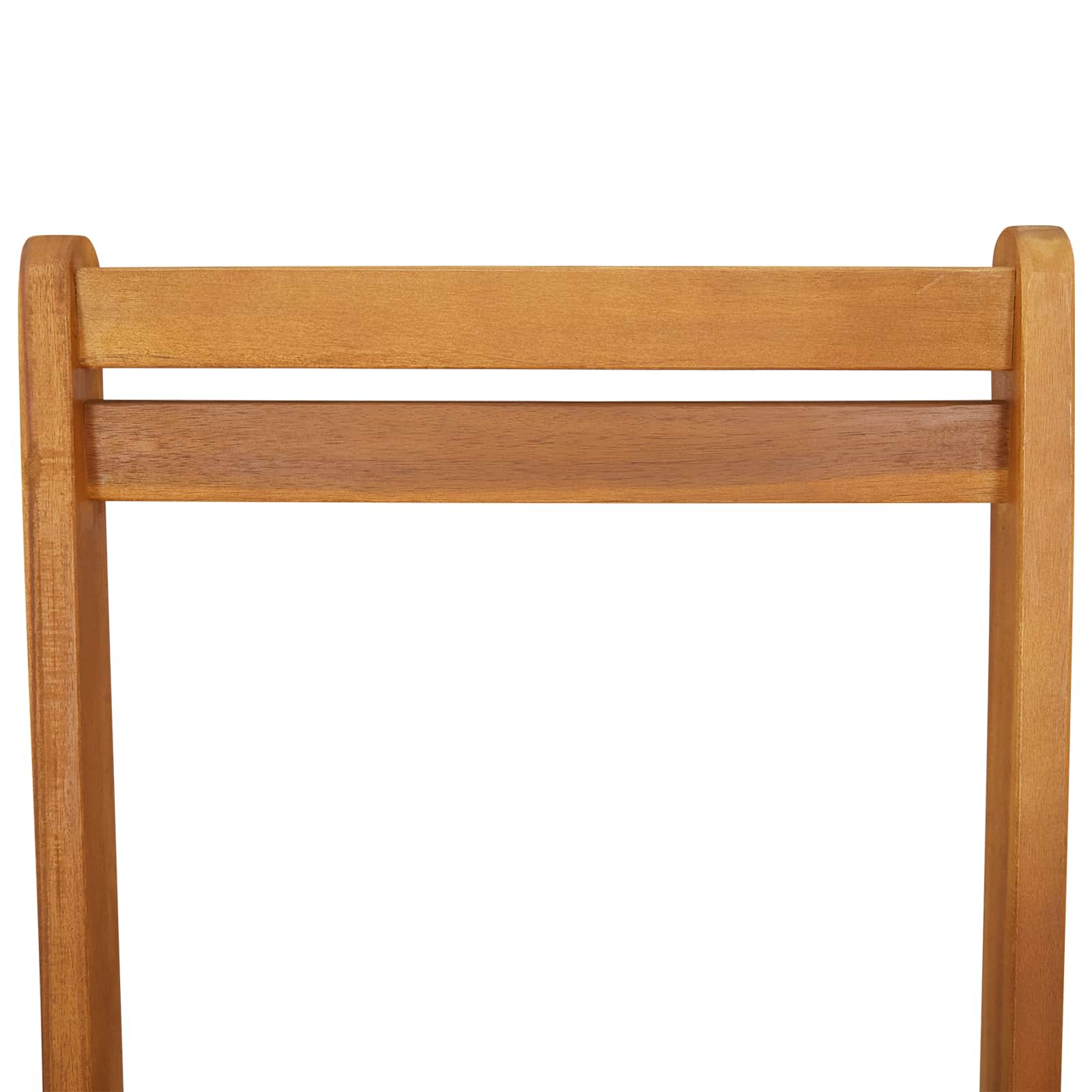 Sklopive Vrtne Stolice 4 pcs Prirodna 40 x 53 x 80 cm