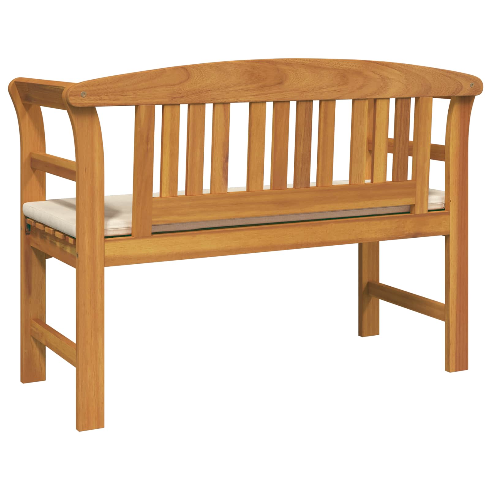 Klupa s ružama s jastukom Krem bijela 114 x 46 x 82,5 cm