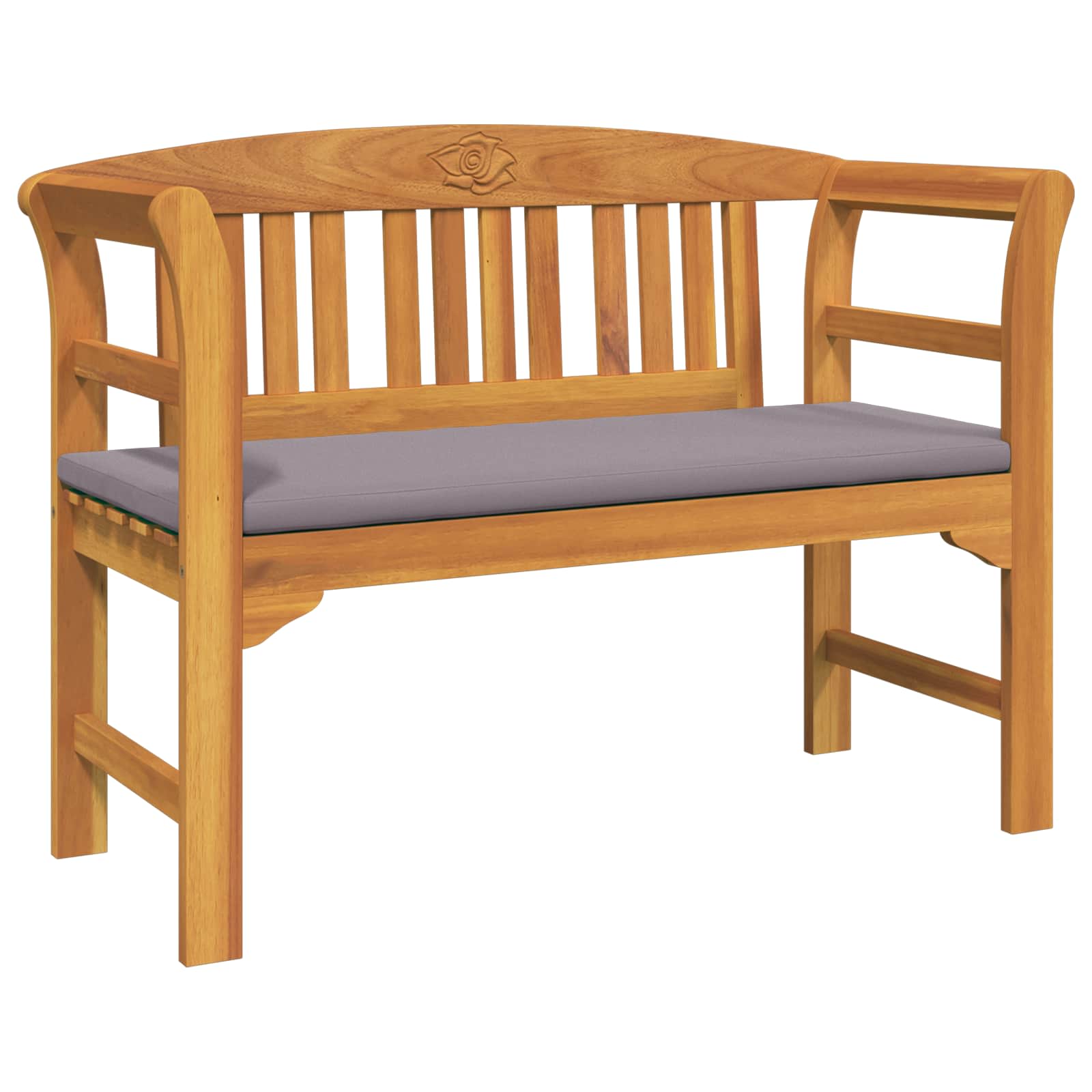 Klupa s ružama Prirodna 114 x 46 x 82,5 cm Čvrsto drvo akacije