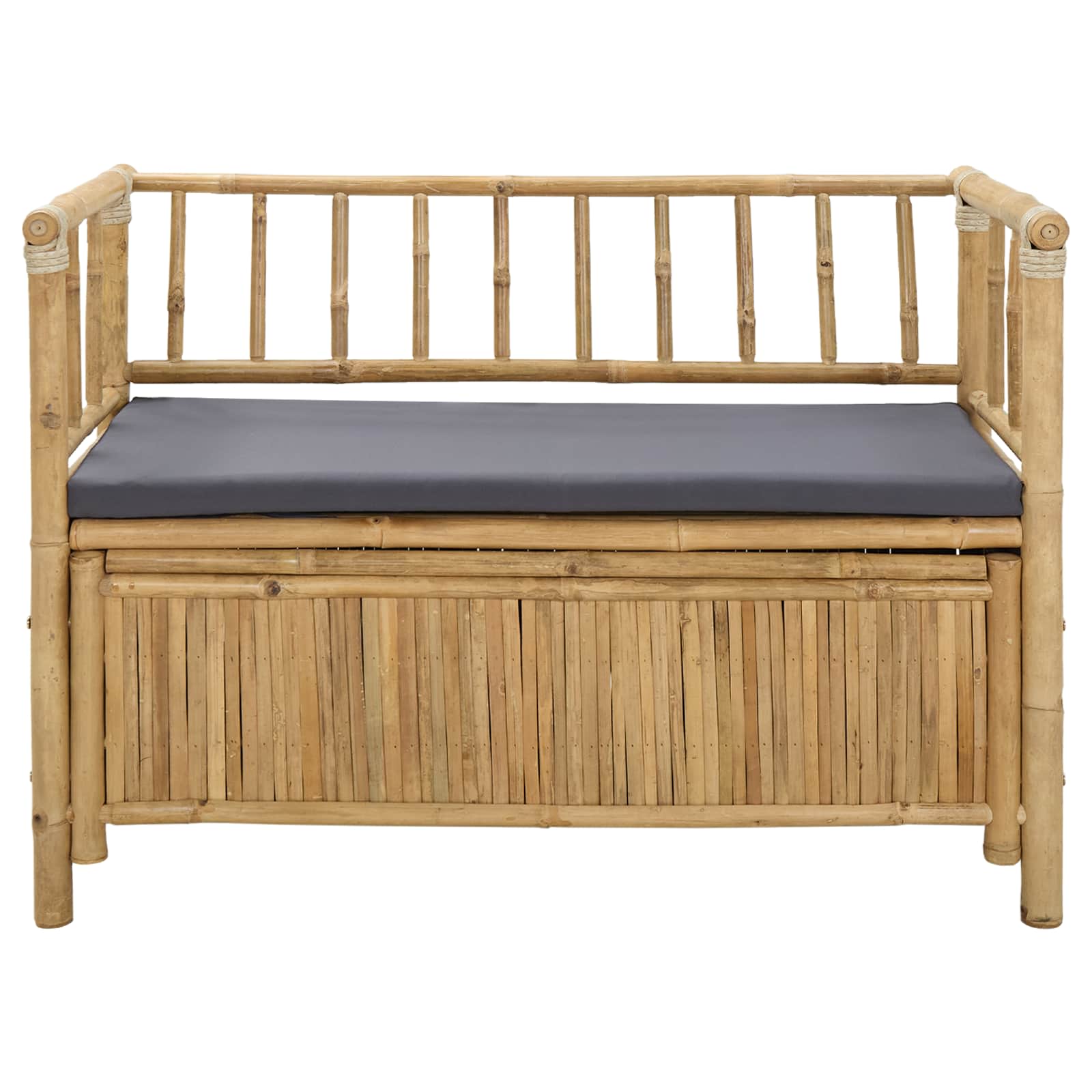 Klupa za vrtno skladištenje 110 x 47 x 80 cm Bambus Prirodna