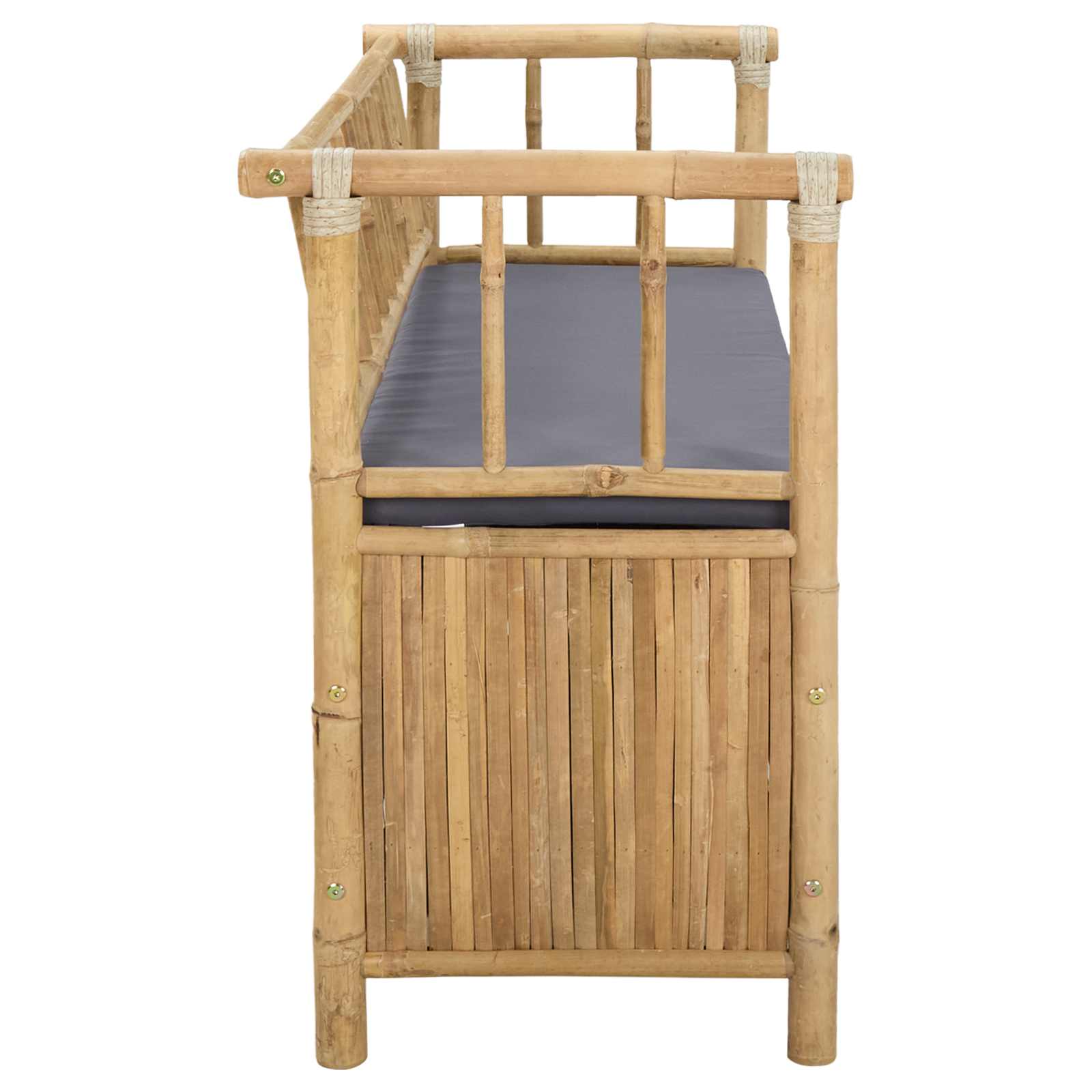 Klupa za vrtno skladištenje 110 x 47 x 80 cm Bambus Prirodna