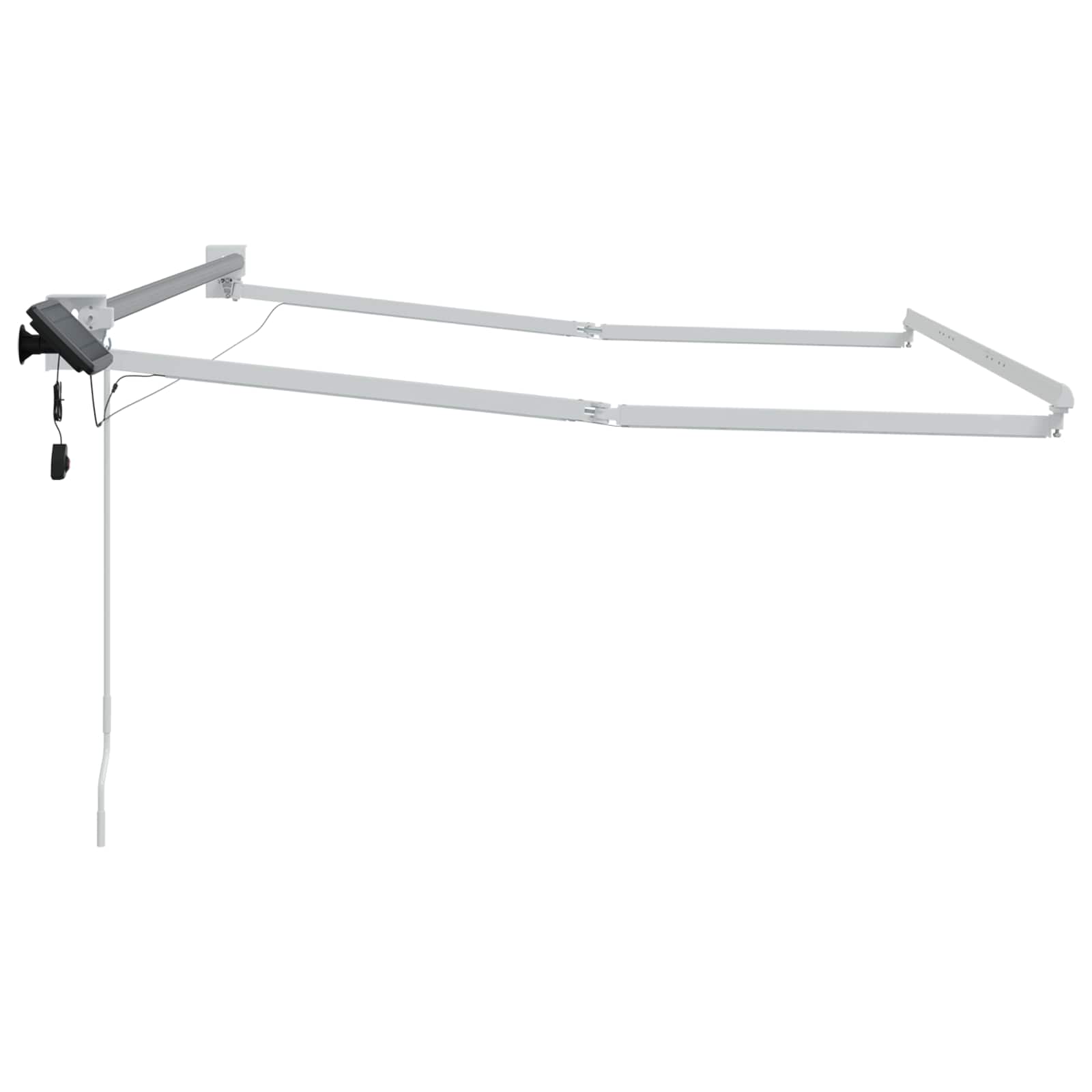 Električni sklopivi okvir tende Bijeli 3,5 x 2,5 m Aluminij