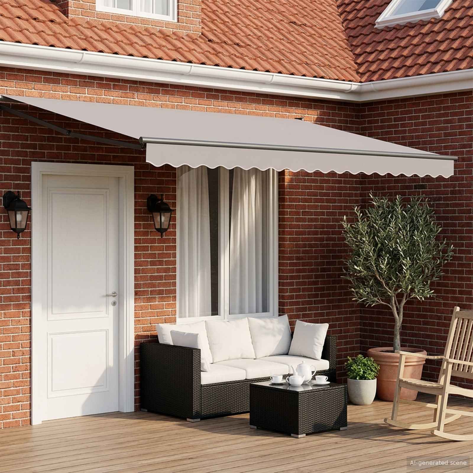 Električni sklopivi okvir tende Antracit 5 x 3 m Aluminij