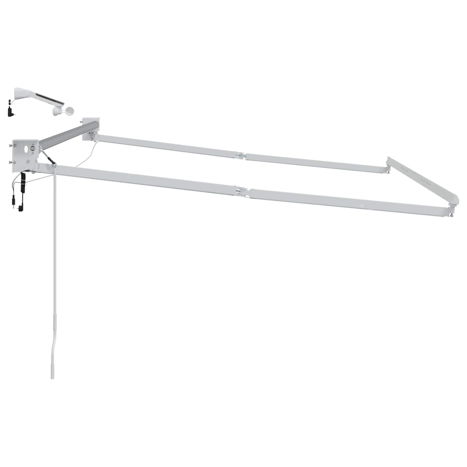 Električni sklopivi okvir tende Bijeli 3,5 x 2,5 m Aluminij