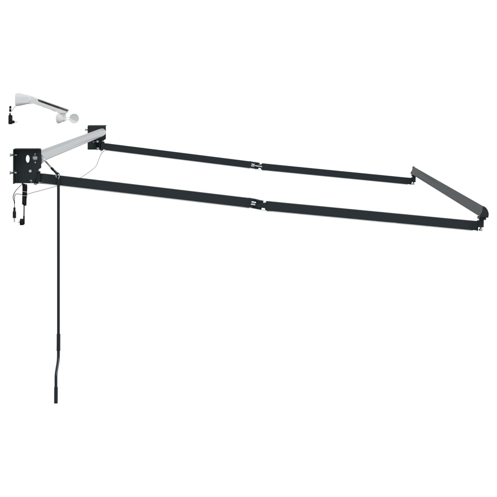Električni sklopivi okvir tende Antracit 3,5 x 2,5 m Aluminij