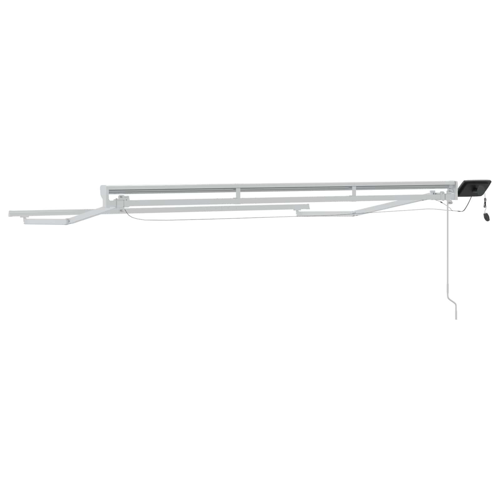 Ručni okvir tende s LED-ima Bijeli 3 x 2 m Aluminij