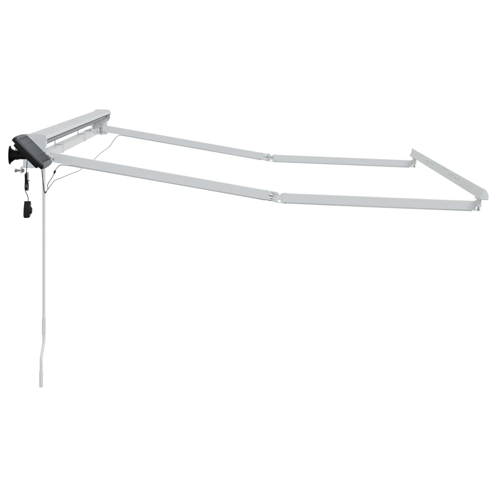 Ručni okvir tende s LED-ima Bijeli 3,5 x 2 m Aluminij