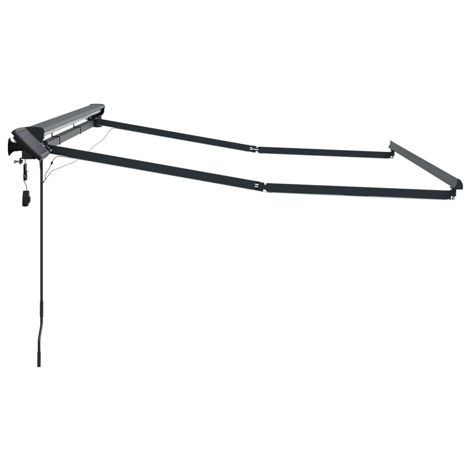 Ručni okvir tende s LED-ima Antracit 3 x 2 m Aluminij