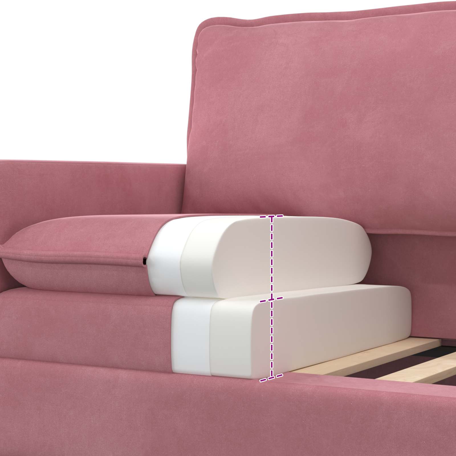 Sofa Ružičasta 76 x 81 x 87,5 cm Baršun