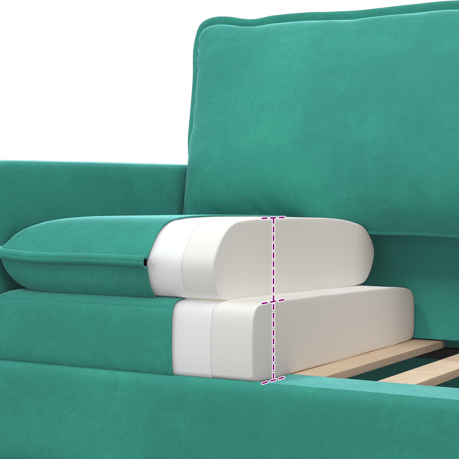 Sofa Tirkizna 76 x 81 x 87,5 cm Baršun