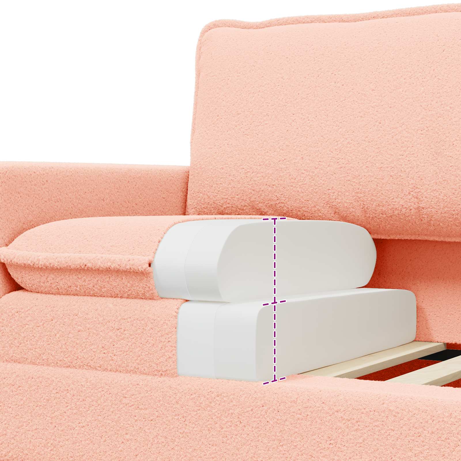 Sofa Ružičasta 76 x 81 x 87,5 cm Tkanina