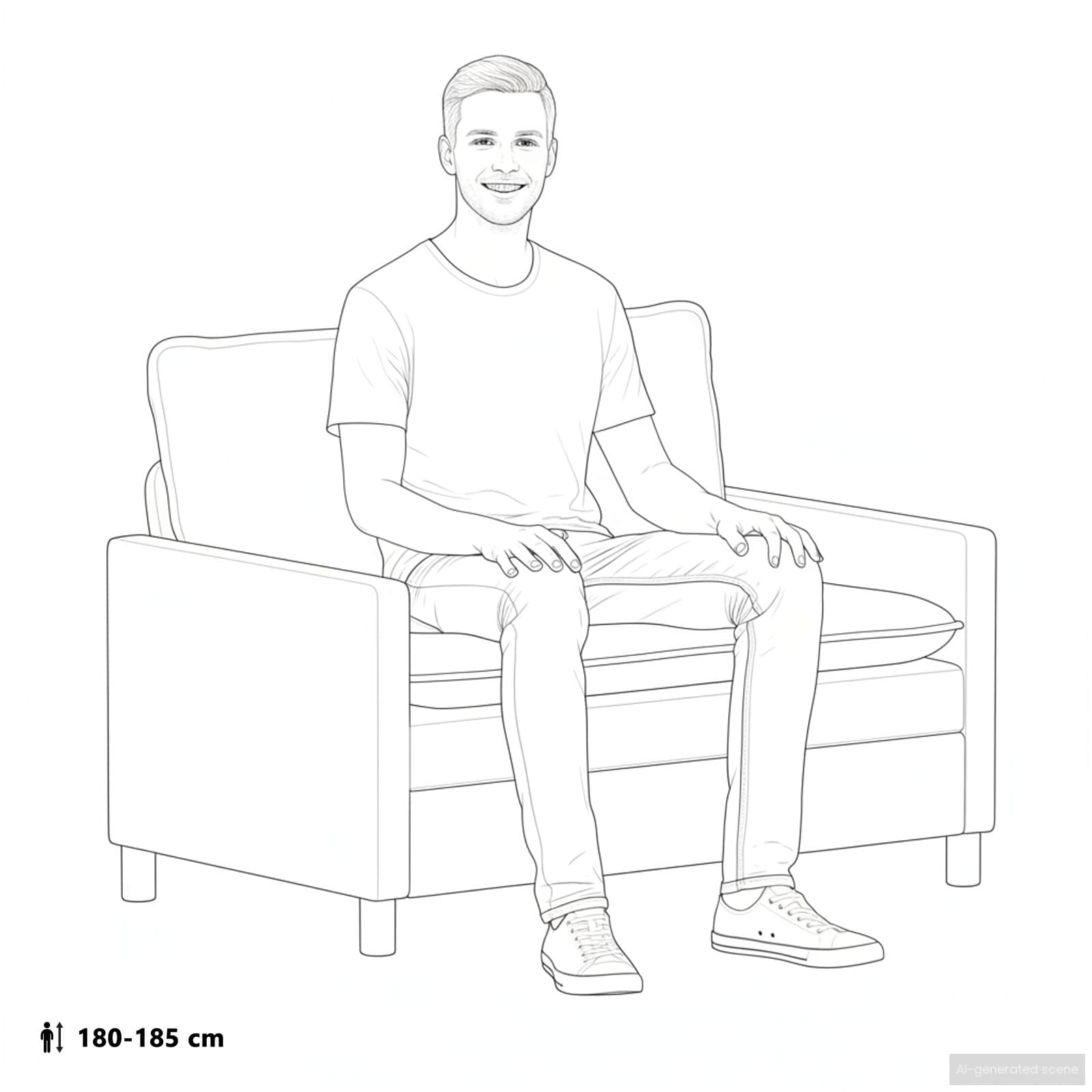 Sofa Tamnosiva 126 x 81 x 87,5 cm Baršun