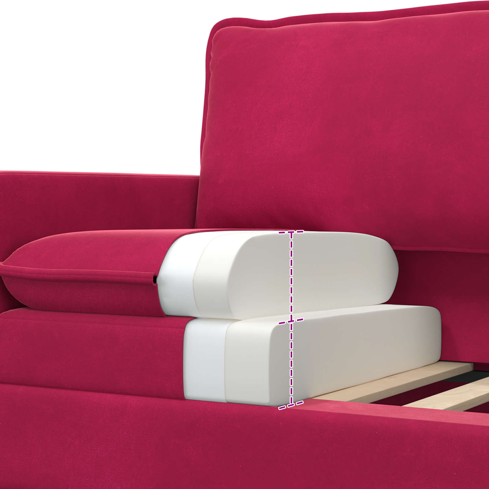 Sofa Vinska crvena 126 x 81 x 87,5 cm Baršun