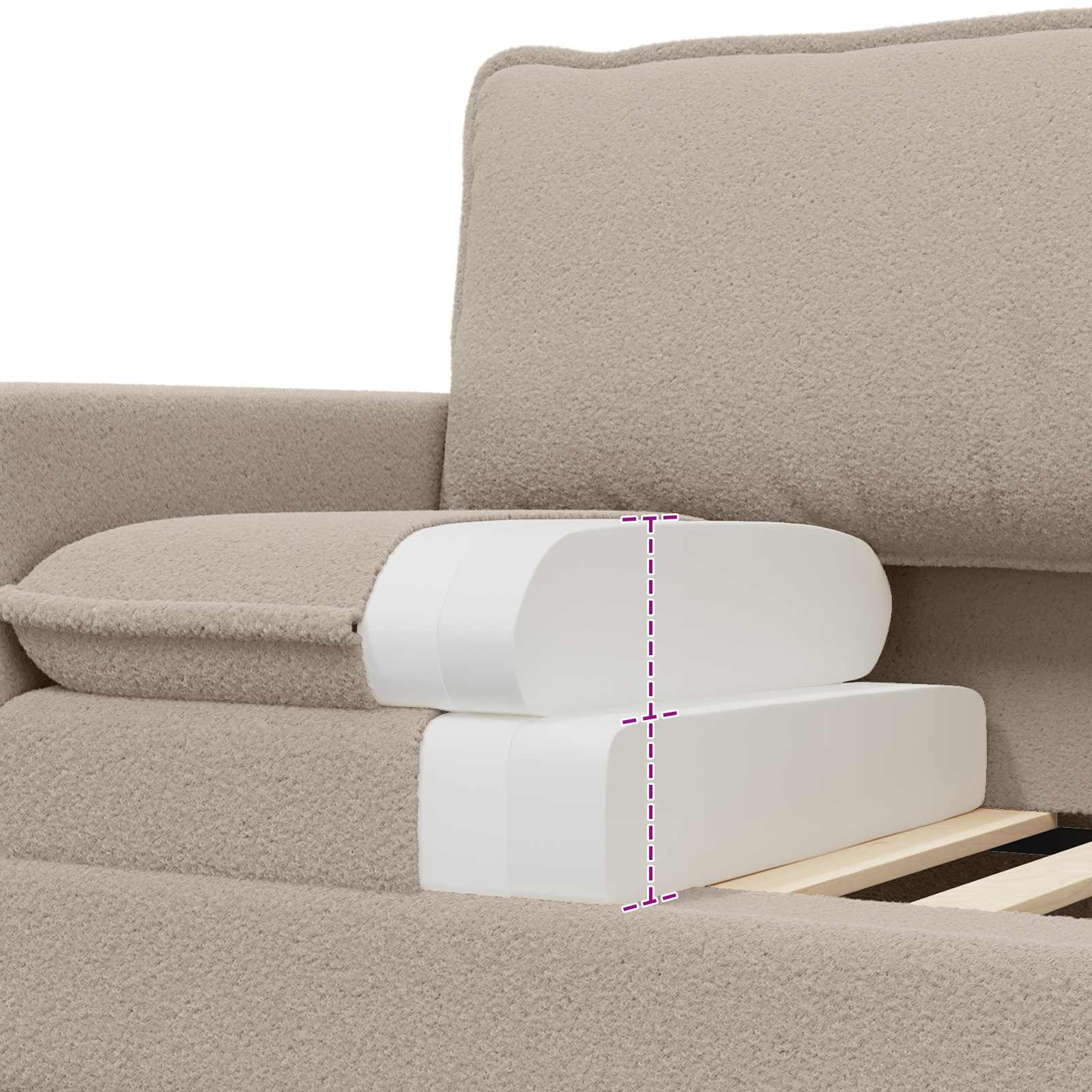 Sofa Svjetlosiva 126 x 81 x 87,5 cm Tkanina