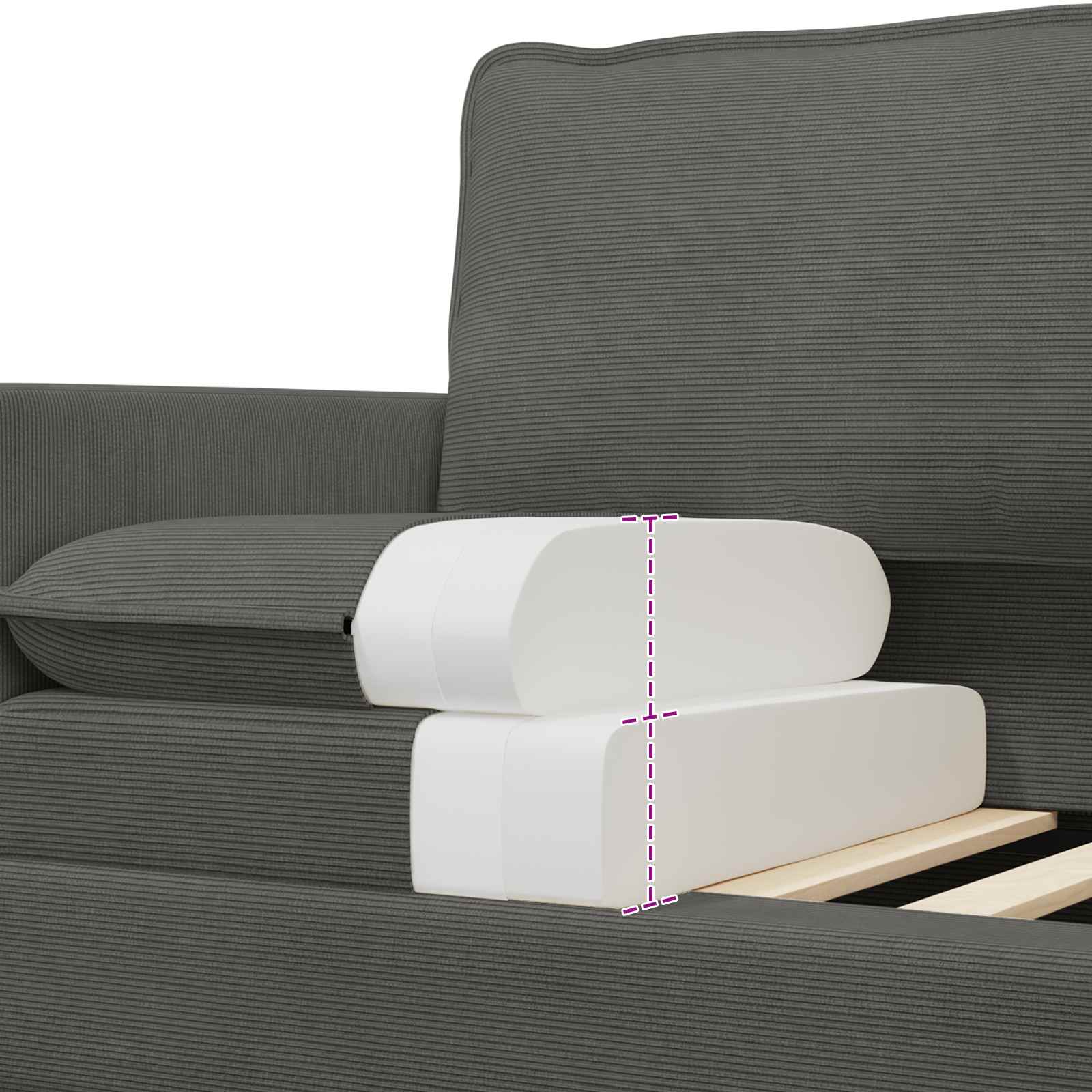 Sofa Tamnosiva 126 x 81 x 87,5 cm Tkanina