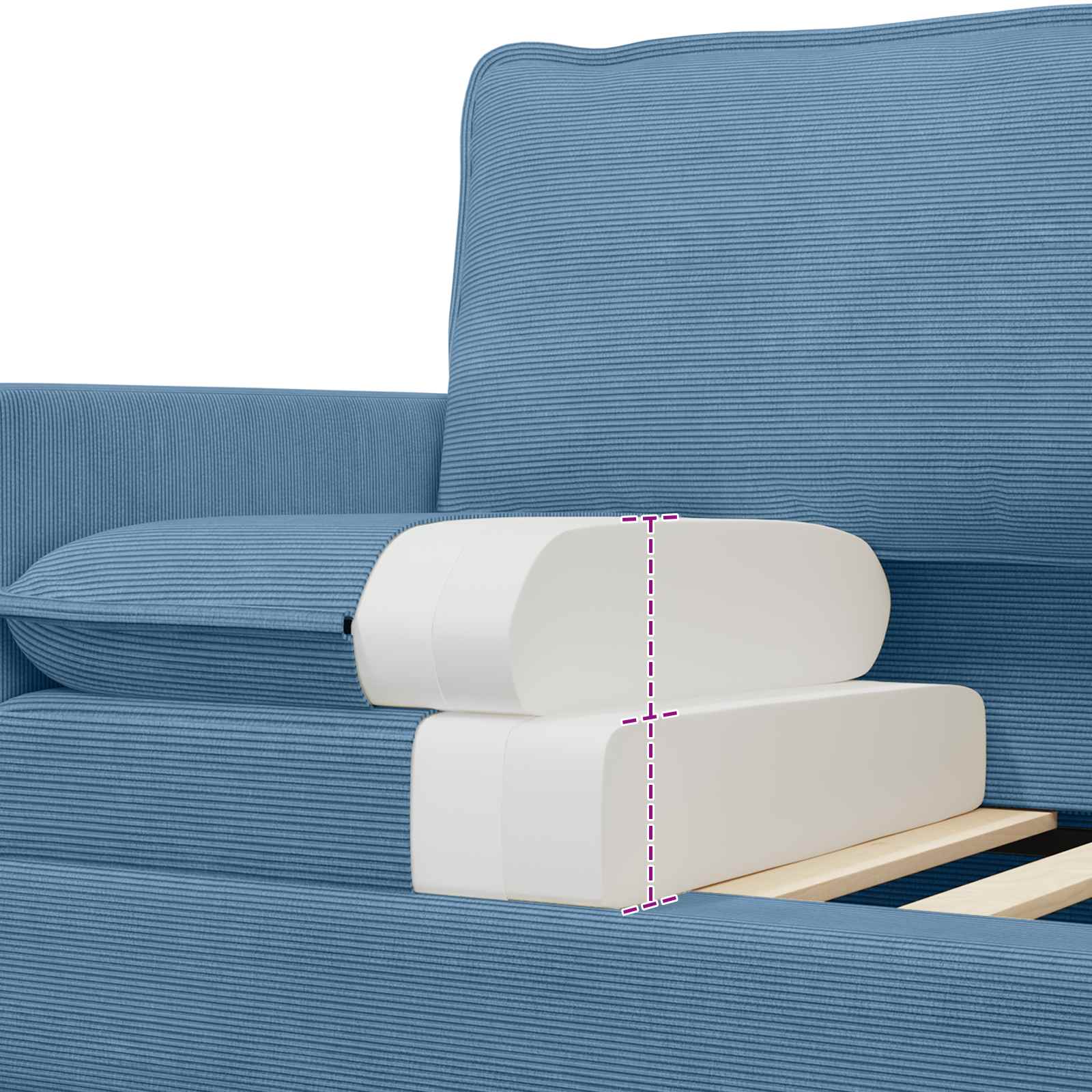 Sofa Plava 126 x 81 x 87,5 cm Tkanina