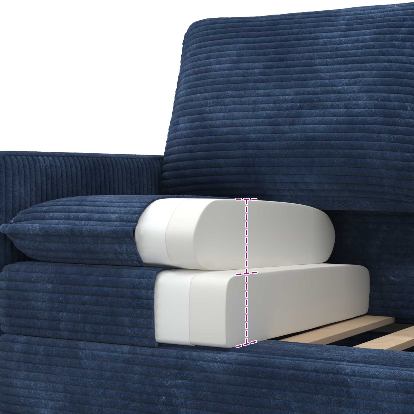 Sofa Mornarsko plava 126 x 81 x 87,5 cm Poliester